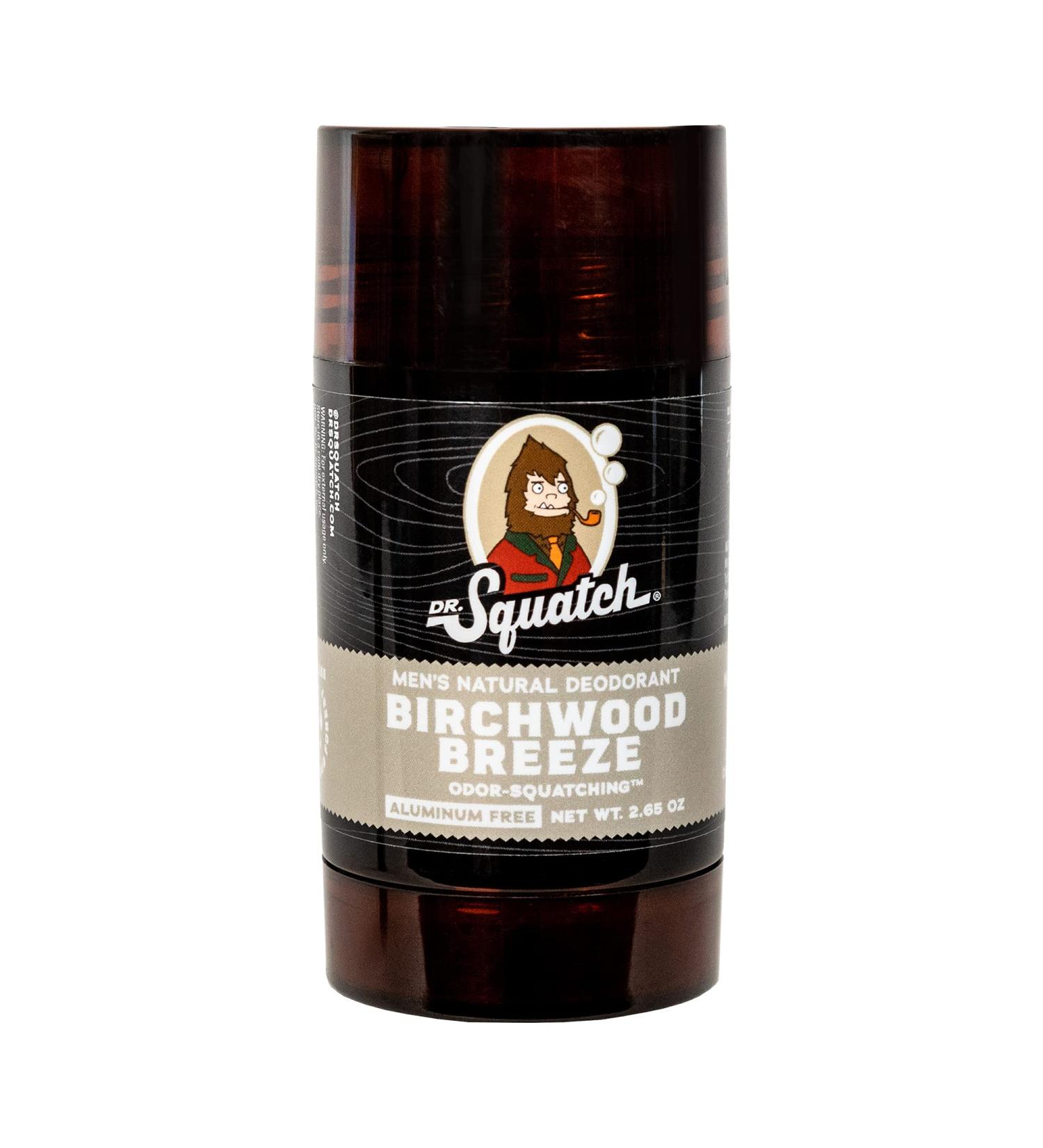 Dr. Squatch Natural Deodorant for Men Aluminum Free Birchwood Breeze 2.65 oz | Odor-Squatching Formula | International Shipping Available - Buy Online on GoSupps.com