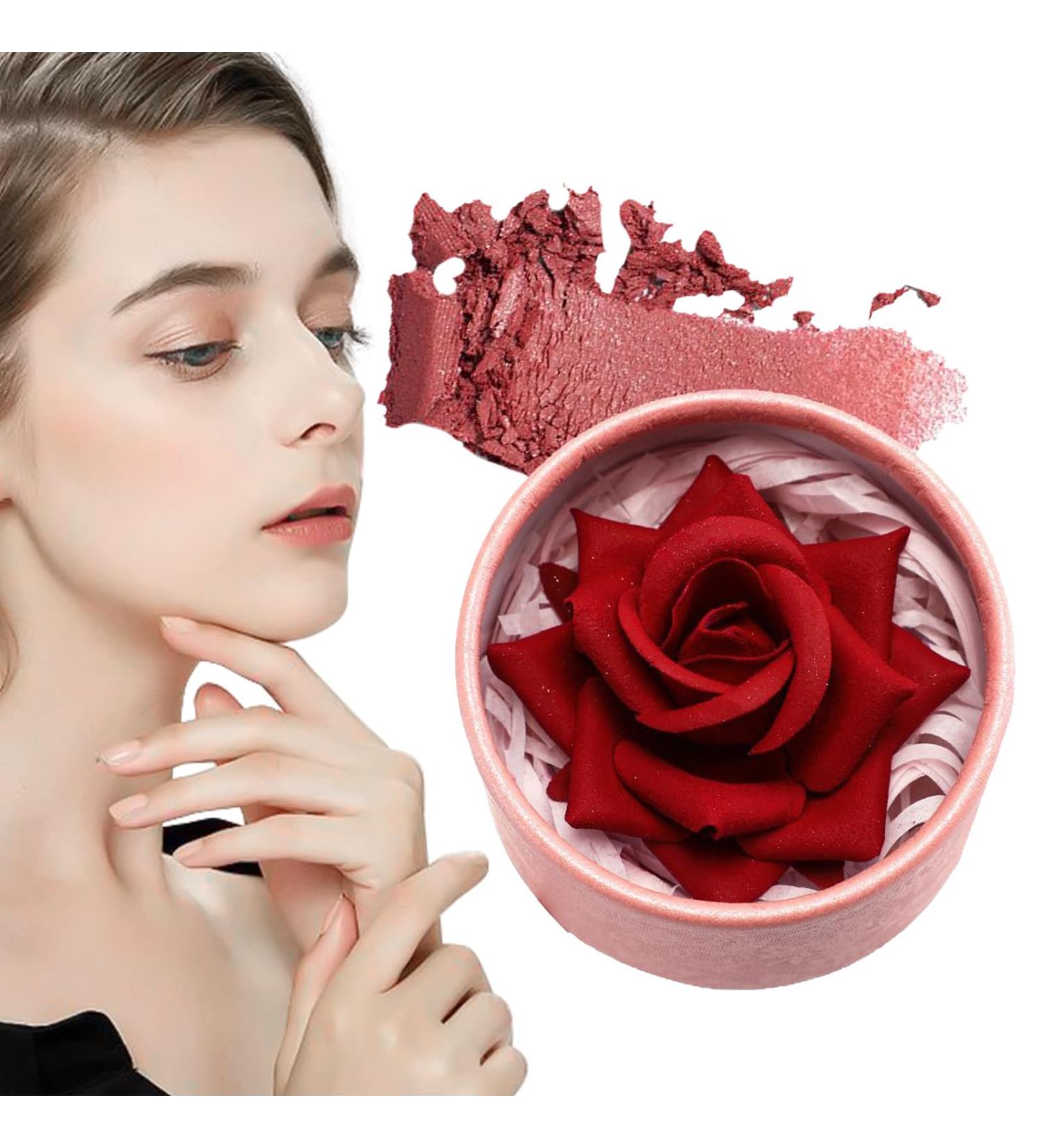 Compact Floral Blush 5g Sculpted Rose Powder Smooth Buildable Pigment | Long-Lasting Cheek Color Makeup for Women Girls Celebration Party Photo Ready Glow Pink Blush - Buy Online on GoSupps.com