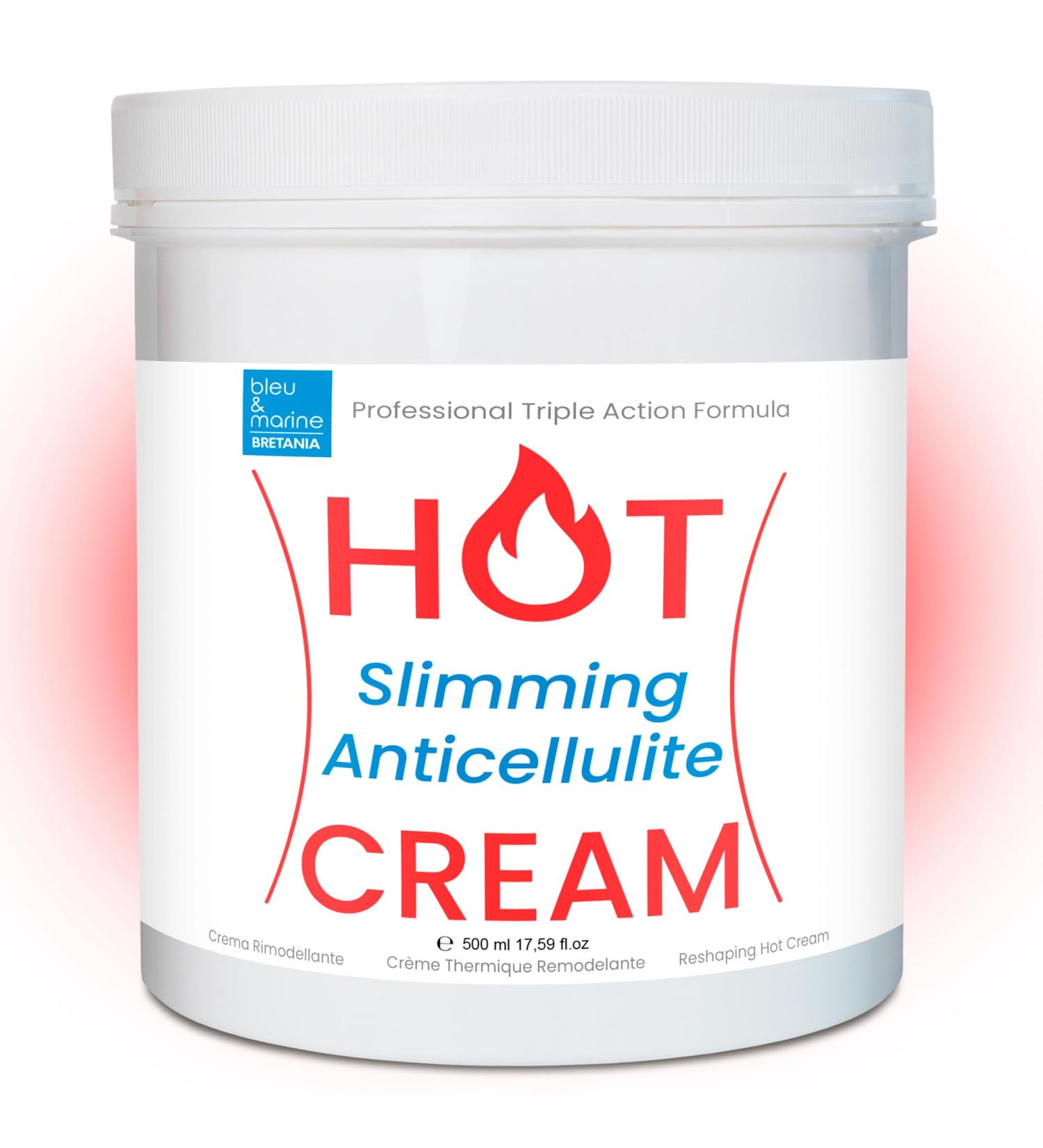 Bleu & Marine Bretania - Hot Effect Lipo Reducing Anti Cellulite Cream 500ml | Thermo Active Sport | Abdominal Sculpting | Thigh/Buttock Fat Elimination Pack of 1 - Buy Online on GoSupps.com