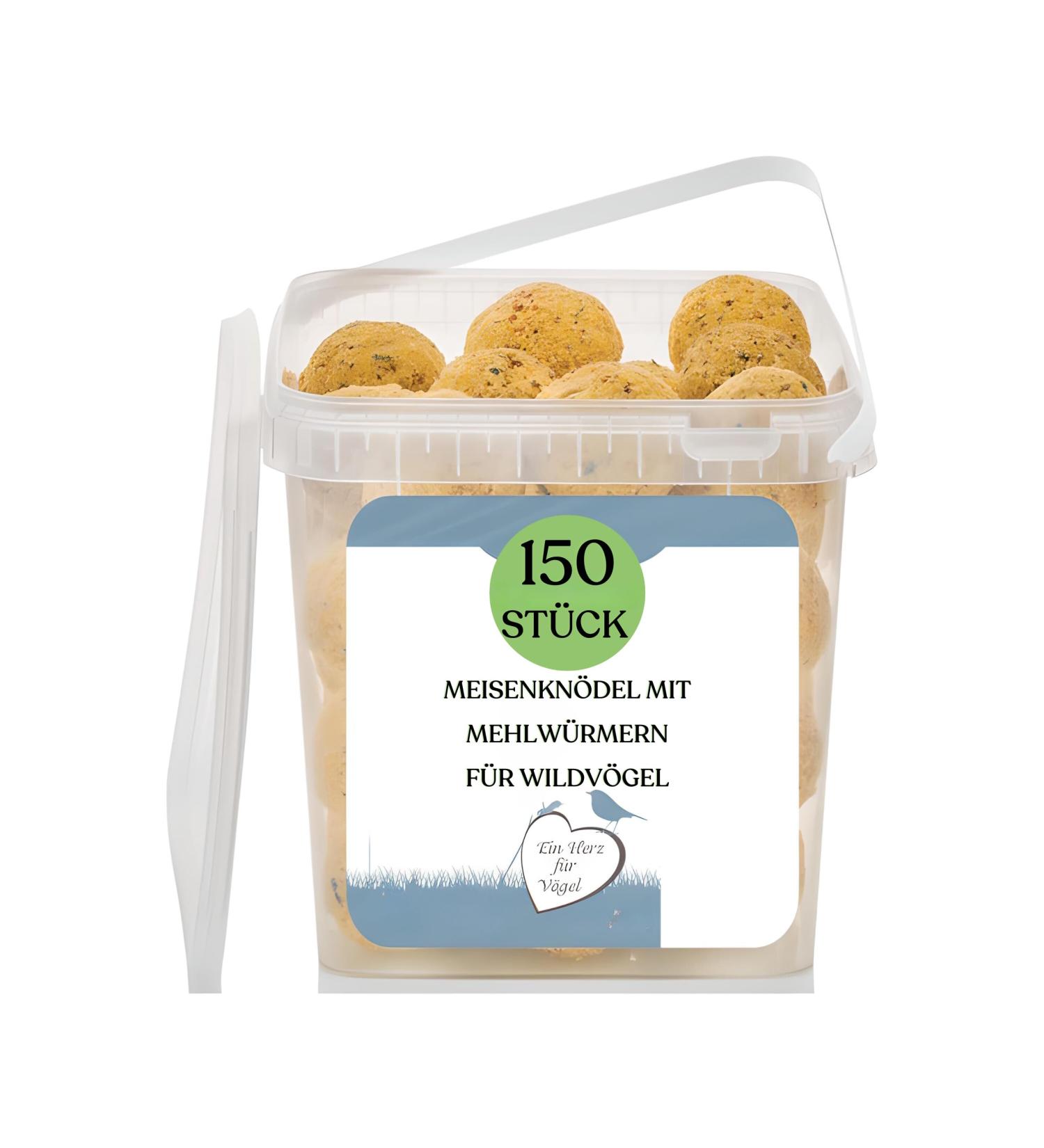 Premium Bird Dumplings - 150 Meisen Dumplings with Mealworms | 13.5kg High-Energy Wild Bird Food | Reusable Bucket - Quality You Love! - Buy Online on GoSupps.com