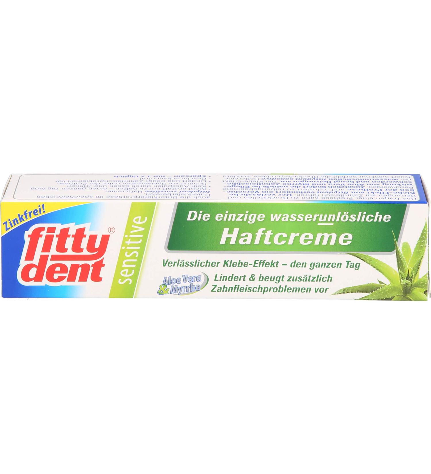 Fittydent Sens Aloe Vera Adhesive 40g - Strong Long-lasting Hold for Dentures | International Shipping Available - Buy Online on GoSupps.com