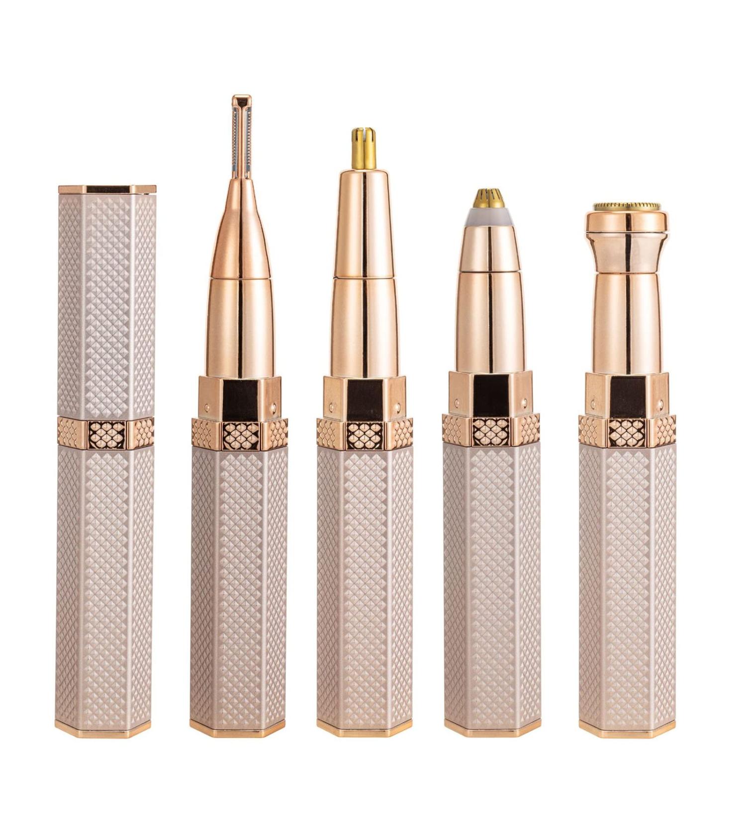 Rehomy 4 in 1 Women's Hair Trimmer Set - Rechargeable Painless Eyebrow Nose Ear and Body Hair Remover for Effortless Grooming - Buy Online on GoSupps.com