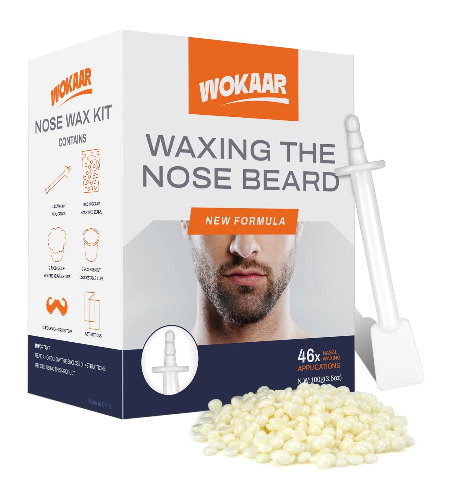 2023 Wokaar Nose Wax Kit - Long Lasting & Easy Hair Removal for Ear & Nose with Wax Beads - Buy Online on GoSupps.com