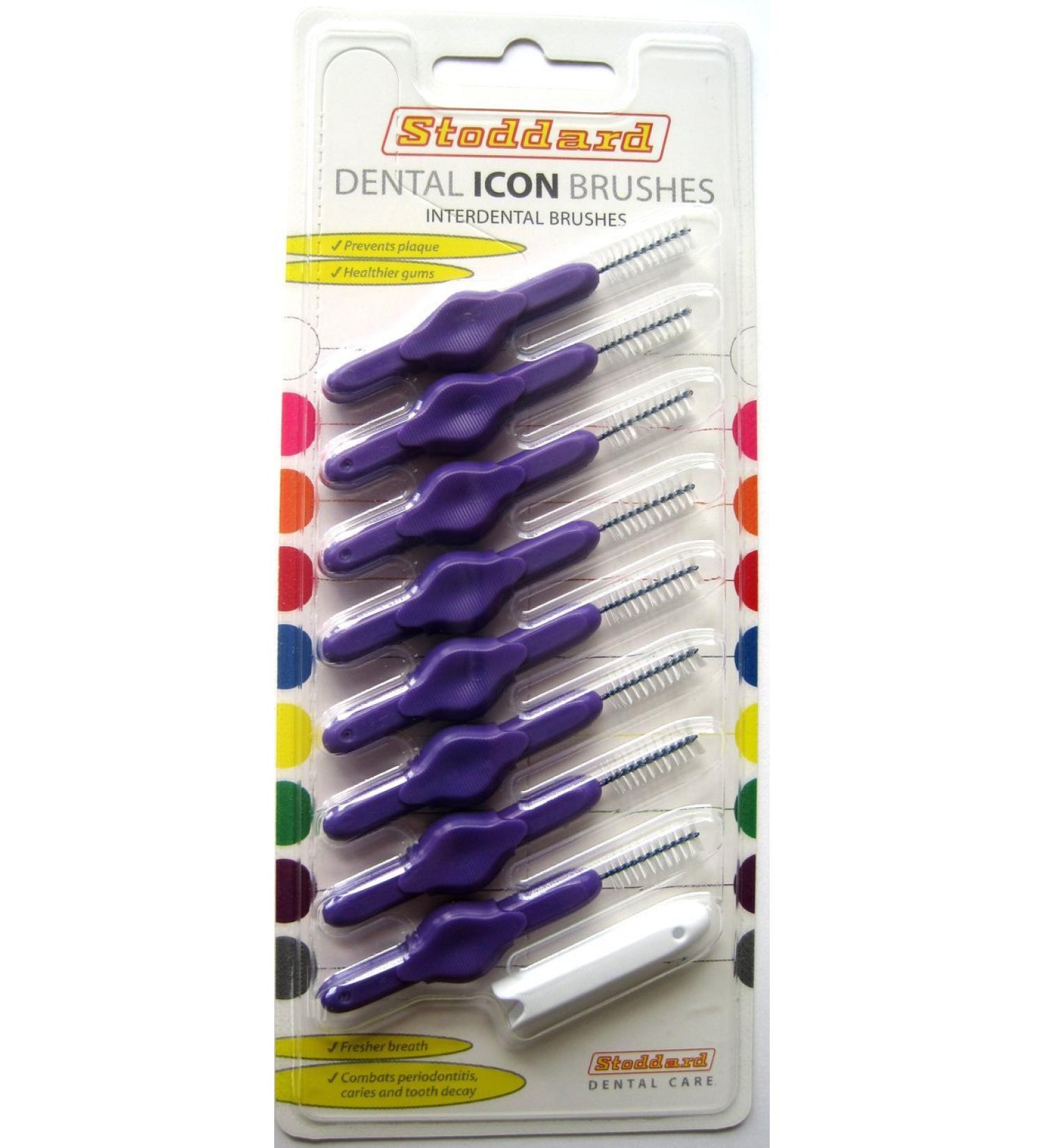 Stoddard ICON Soft Interdental Brushes Large -6mm Purple - 8 Brush Pack