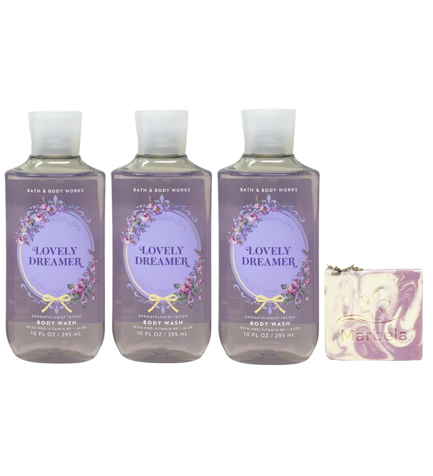 Bath & Body Works Lovely Dreamer 3 Body Washes with a Lavender Dream Bar Soap - Buy Online on GoSupps.com