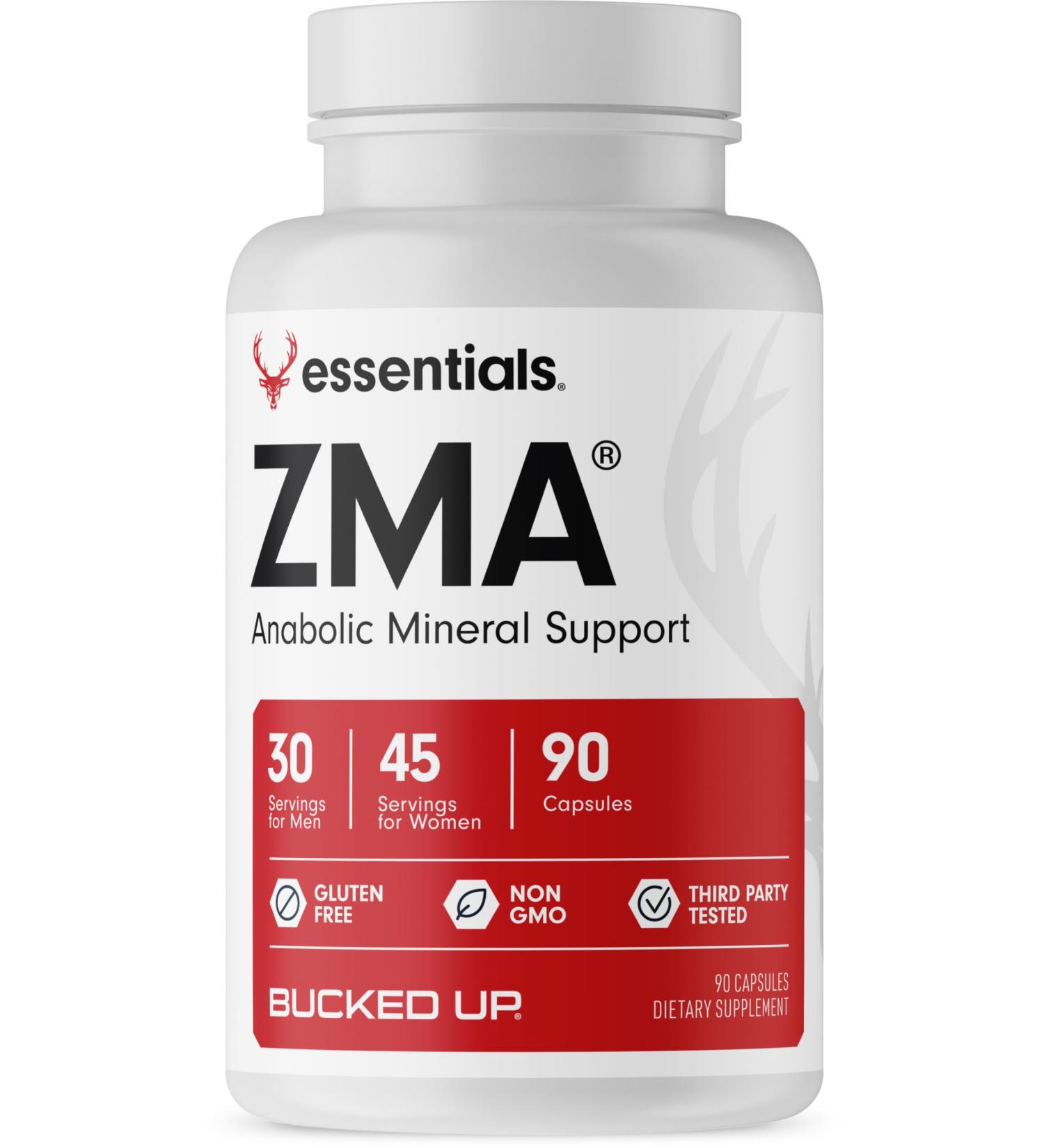 Bucked Up ZMA Capsules Anabolic Mineral Support - Bucked Up Essentials (30-45 Servings 90 Capsules) - Buy Online on GoSupps.com