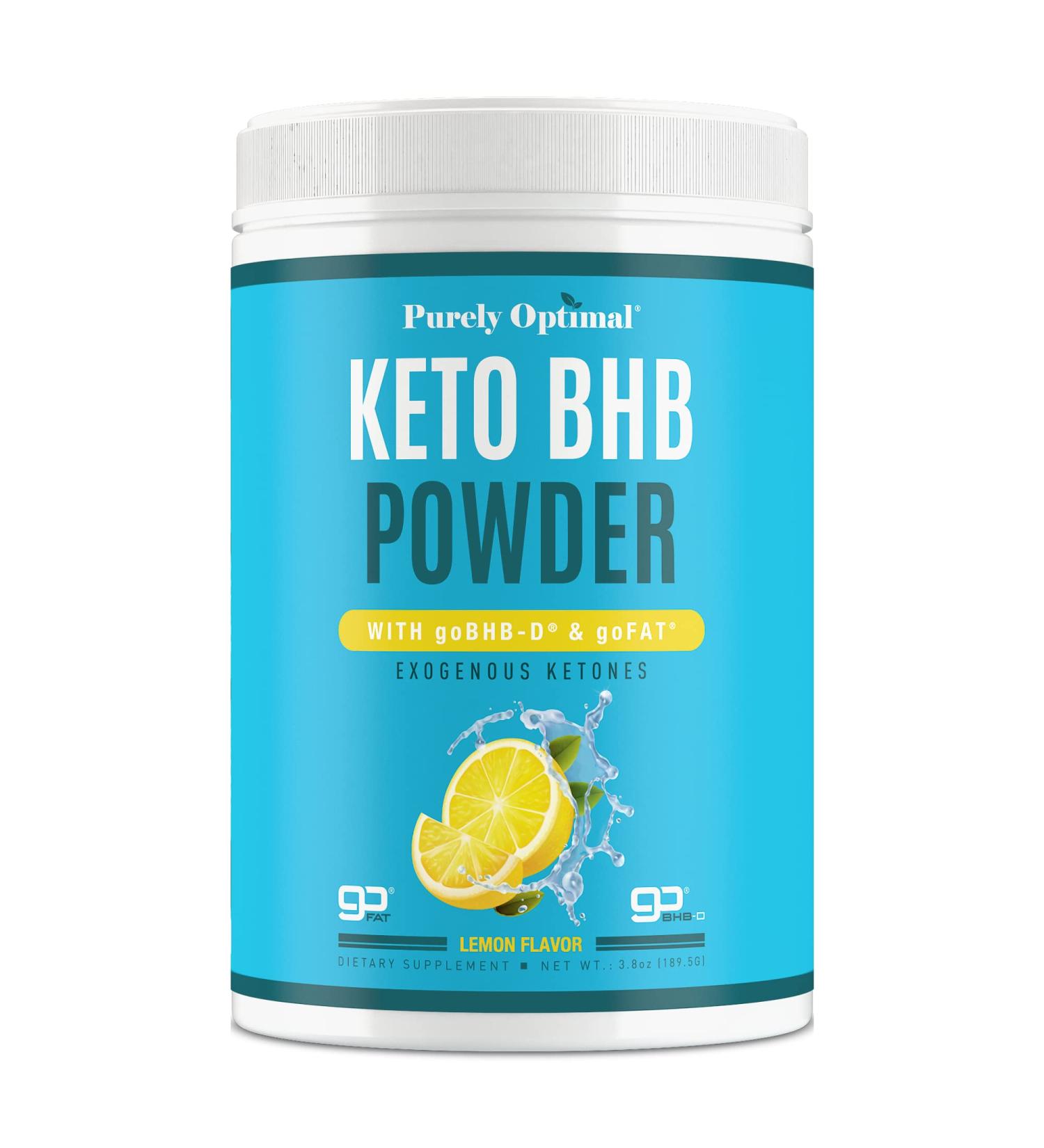 Premium Keto BHB Exogenous Ketones Powder Supplement - Lemon Flavor - 15 Servings - Buy Online on GoSupps.com