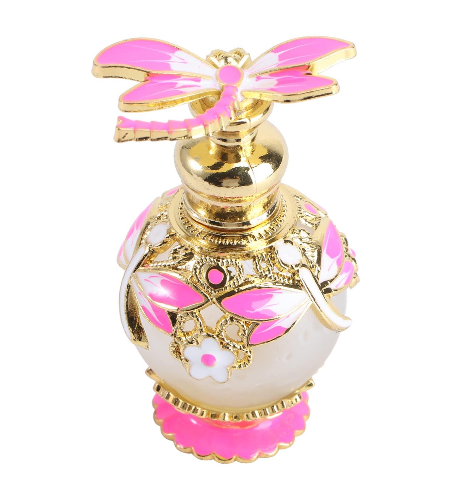 Angoily 15 Dragonfly Perfume Bottle Dubai Style Essential Oil Bottle Ml Perfume Bottle Decor Jewelry Holder Refillable Perfume Bottle Empty Fragrance Bottle Frosted Glass Bottle 8X4X4CM Pink - Buy Online on GoSupps.com