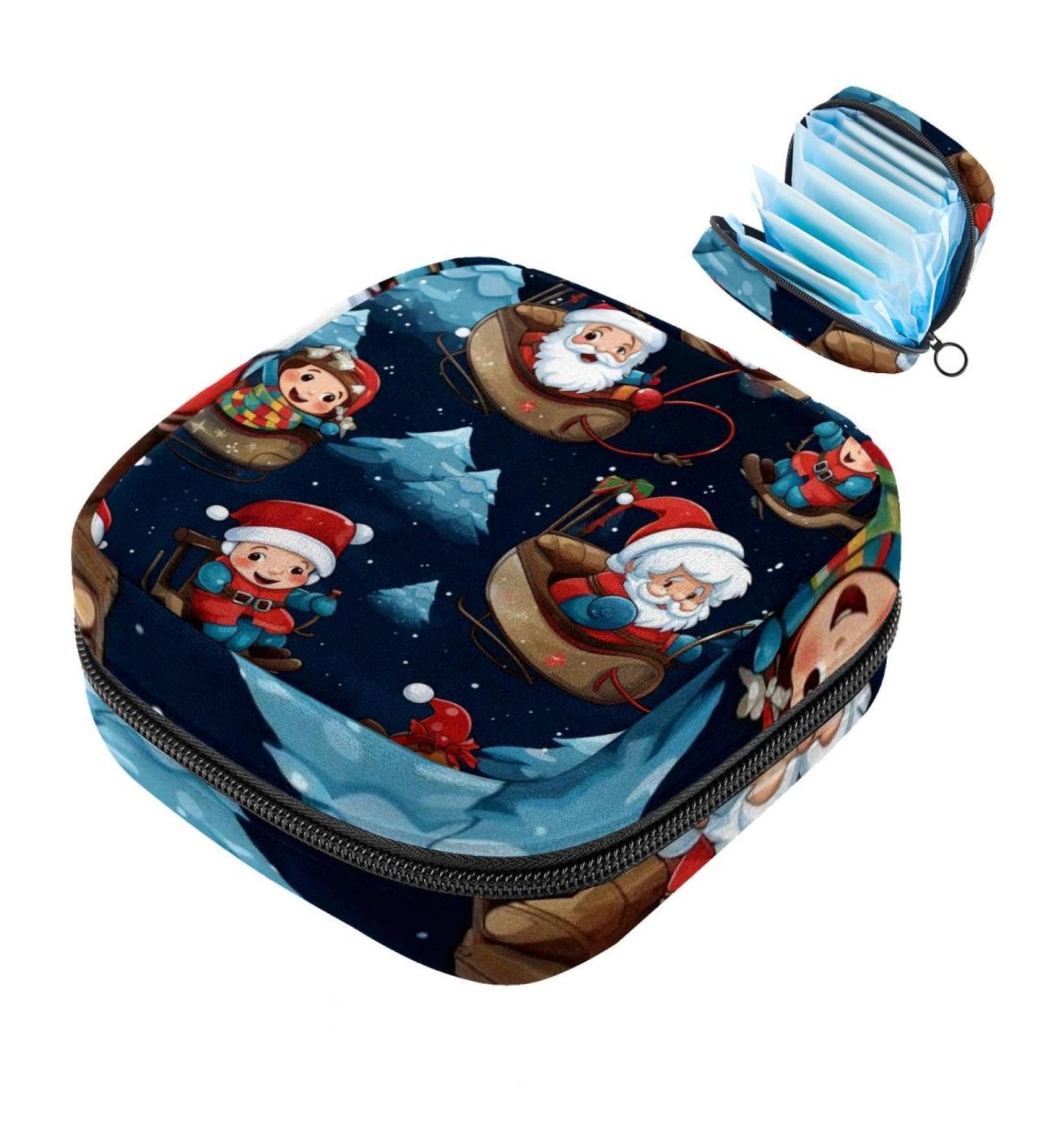 Buy MUOOUM Menstrual Artery Bag - Zipper Bond Bag for Tampons | Christmas Gingerbread Man Pattern - Ideal for Women & Girls (4.7x6.6 in) - Buy Online on GoSupps.com