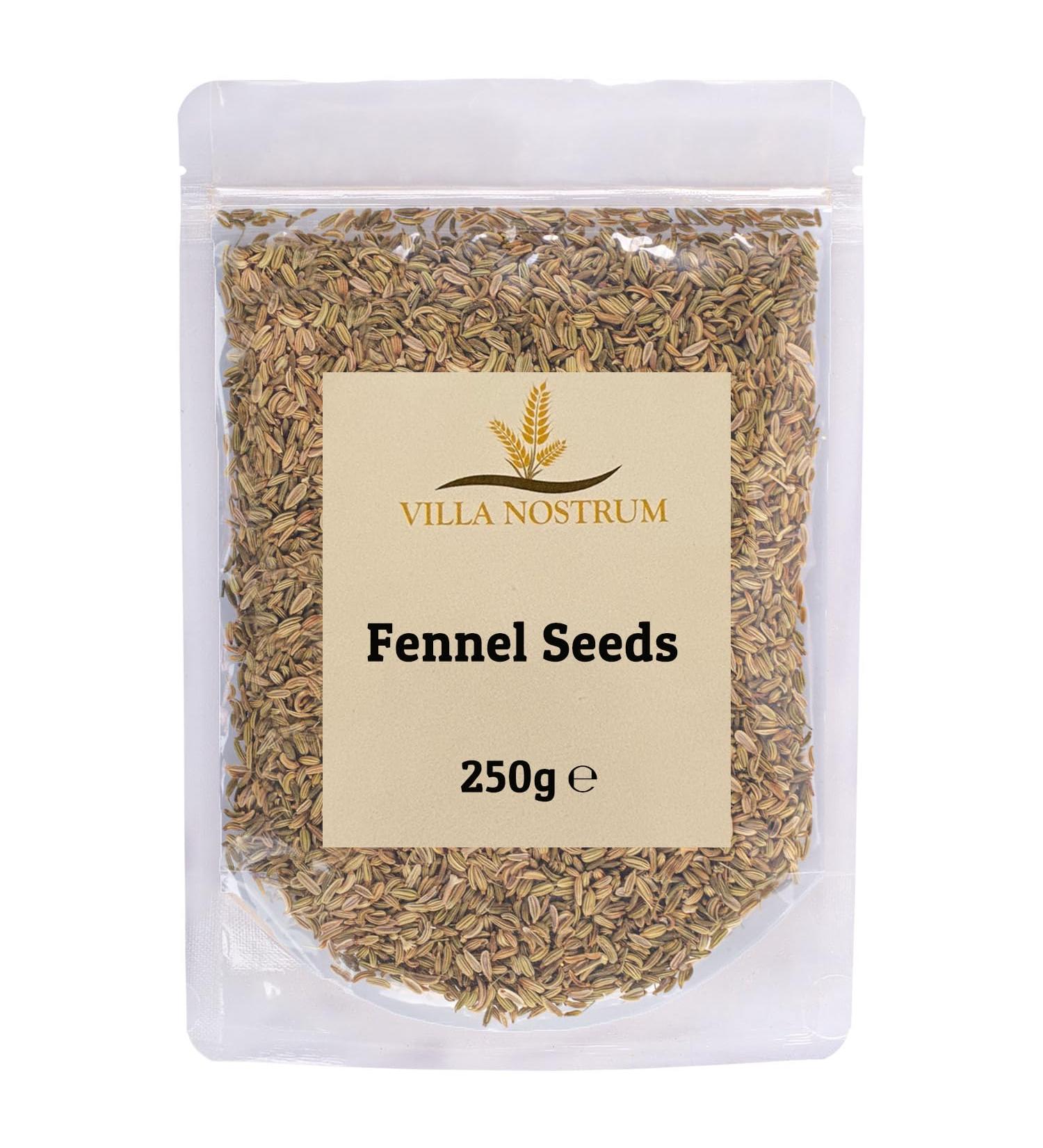 Fennel Seeds 250g by Villa Nostrum - Aromatic Nutrient-Rich Perfect for Cooking Baking and Culinary Creations