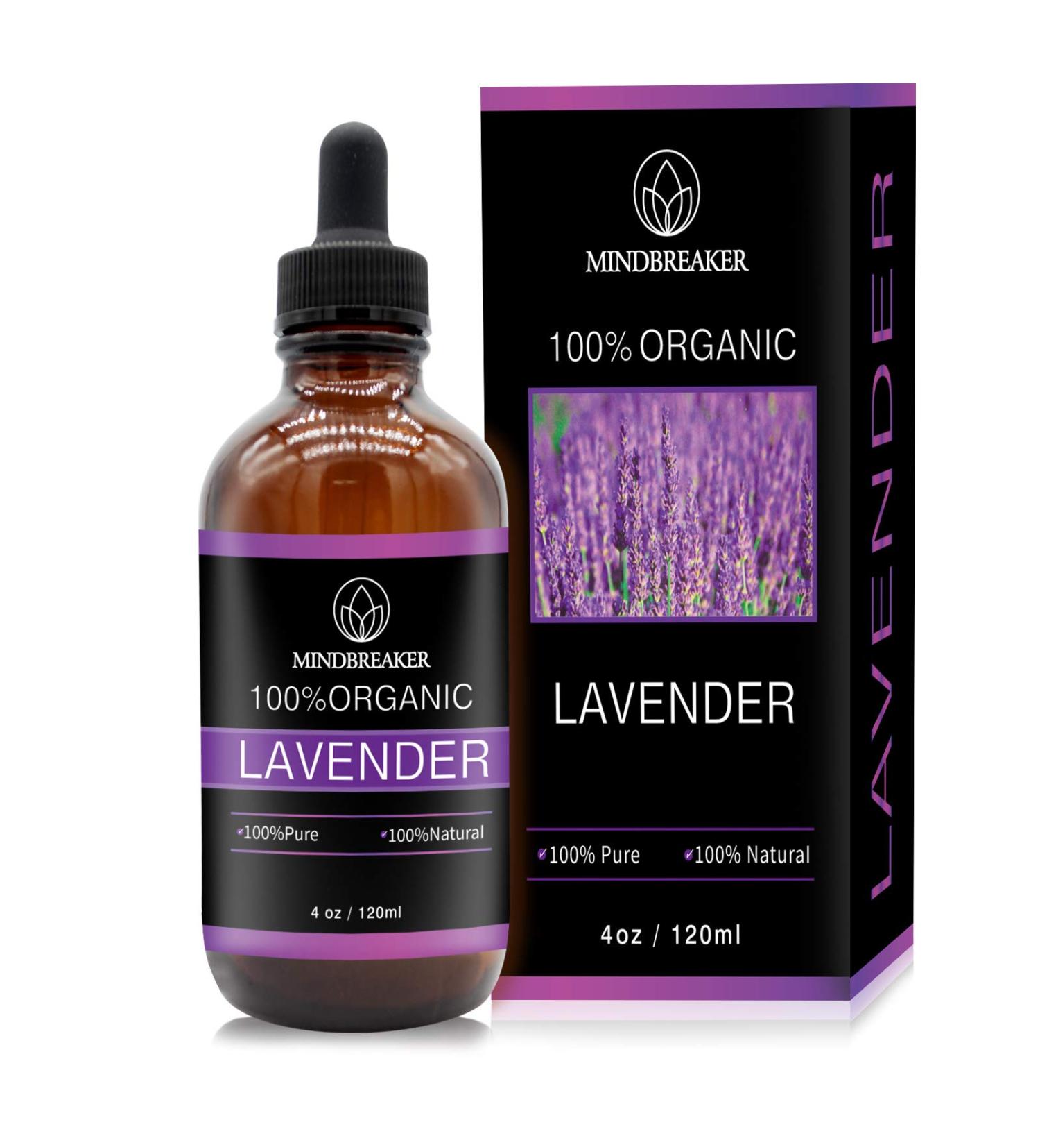 100% Pure Organic Lavender Essential Oil - Therapeutic Aromatherapy for Sleep Headache Relief & Anti-Inflammatory - Mindbreaker (120ml Upgrade) - Buy Online on GoSupps.com