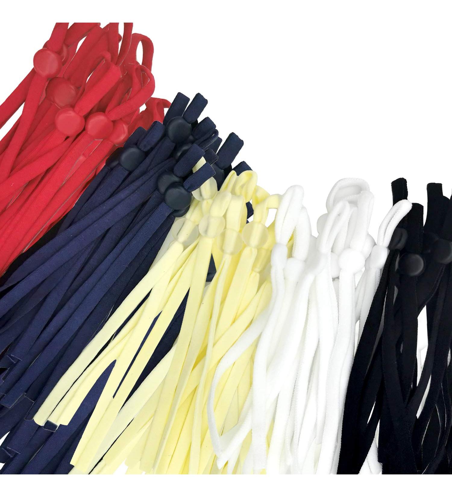 50 PCS Multicolour Elastic String with Adjustable Buckle for DIY Masks - Sewing Cord Band Rope for Crafts - Buy Online on GoSupps.com