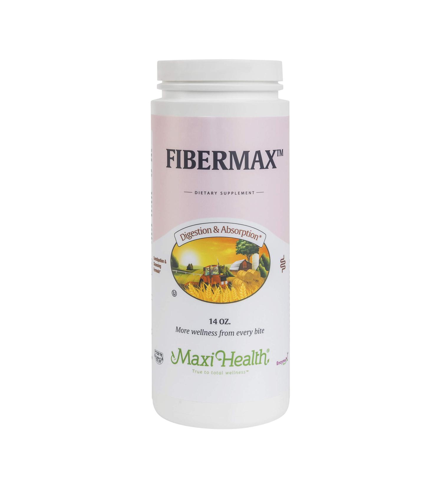 Maxi Health Fibermax Powder 14oz - Cleansing Laxative Formula - Kosher Certified - Buy Online on GoSupps.com