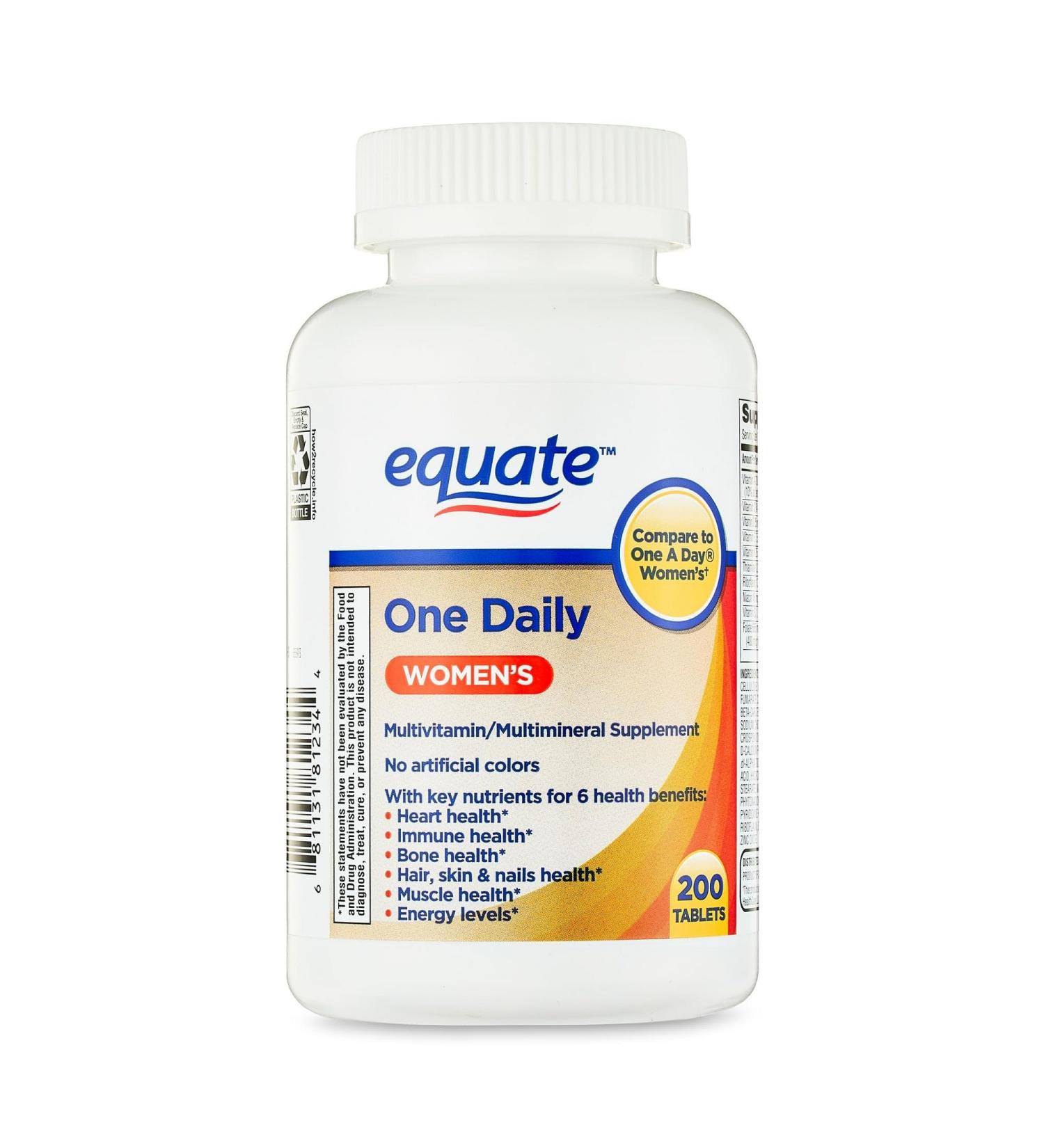 One Daily Women's Multivitamin/Multimineral Supplement Tablets for Women's Health 200 Count - Buy Online on GoSupps.com