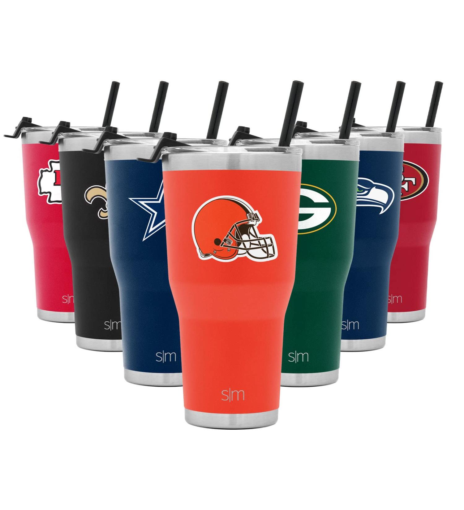 Officially Licensed NFL 30oz Stainless Steel Tumbler | Cleveland Browns | Insulated Thermos with Flip Lid and Straw | Father's Day Gift for Men and Women - Buy Online on GoSupps.com