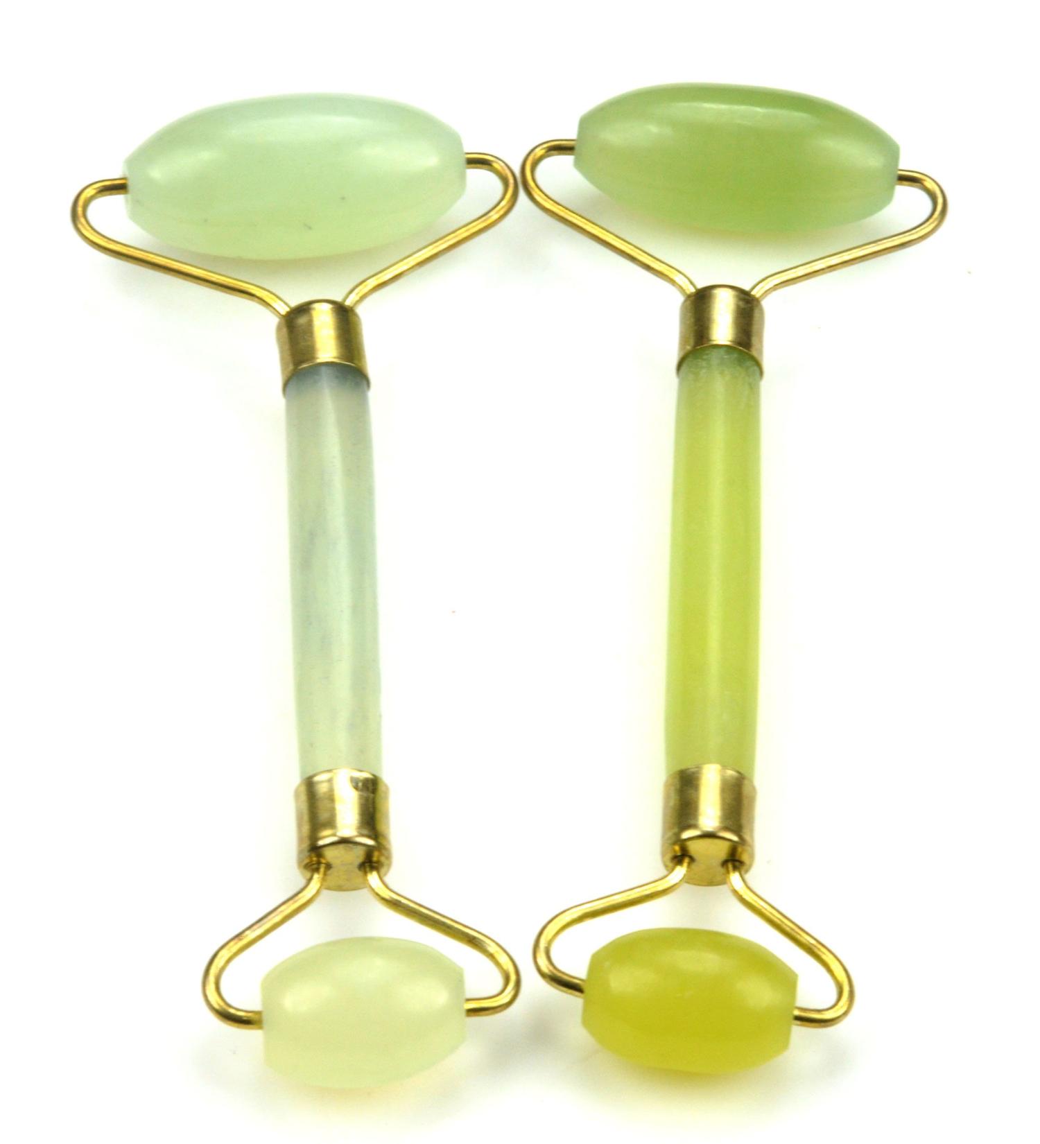 Buy Twin-Sided Jade Roller Facial Massage Tool | 100% Natural Anti-Ageing Slimmer for Face & Neck - International Shipping Available - Buy Online on GoSupps.com