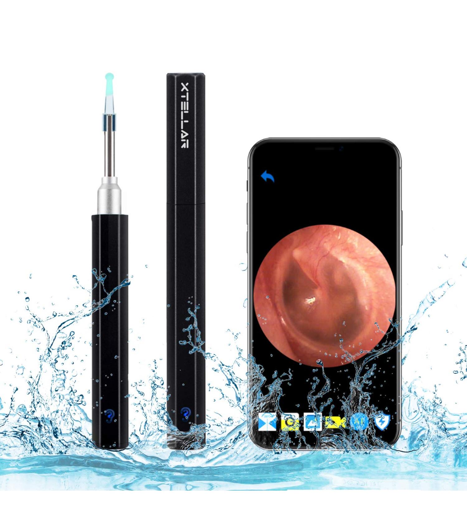 Xtellar 5MP Wireless Waterproof Earwax Removal Tool with LED Ear Scope - Ear Cleaner Camera for iPhone, iPad, Android - Ear Wax Removal Kit - Buy Online on GoSupps.com
