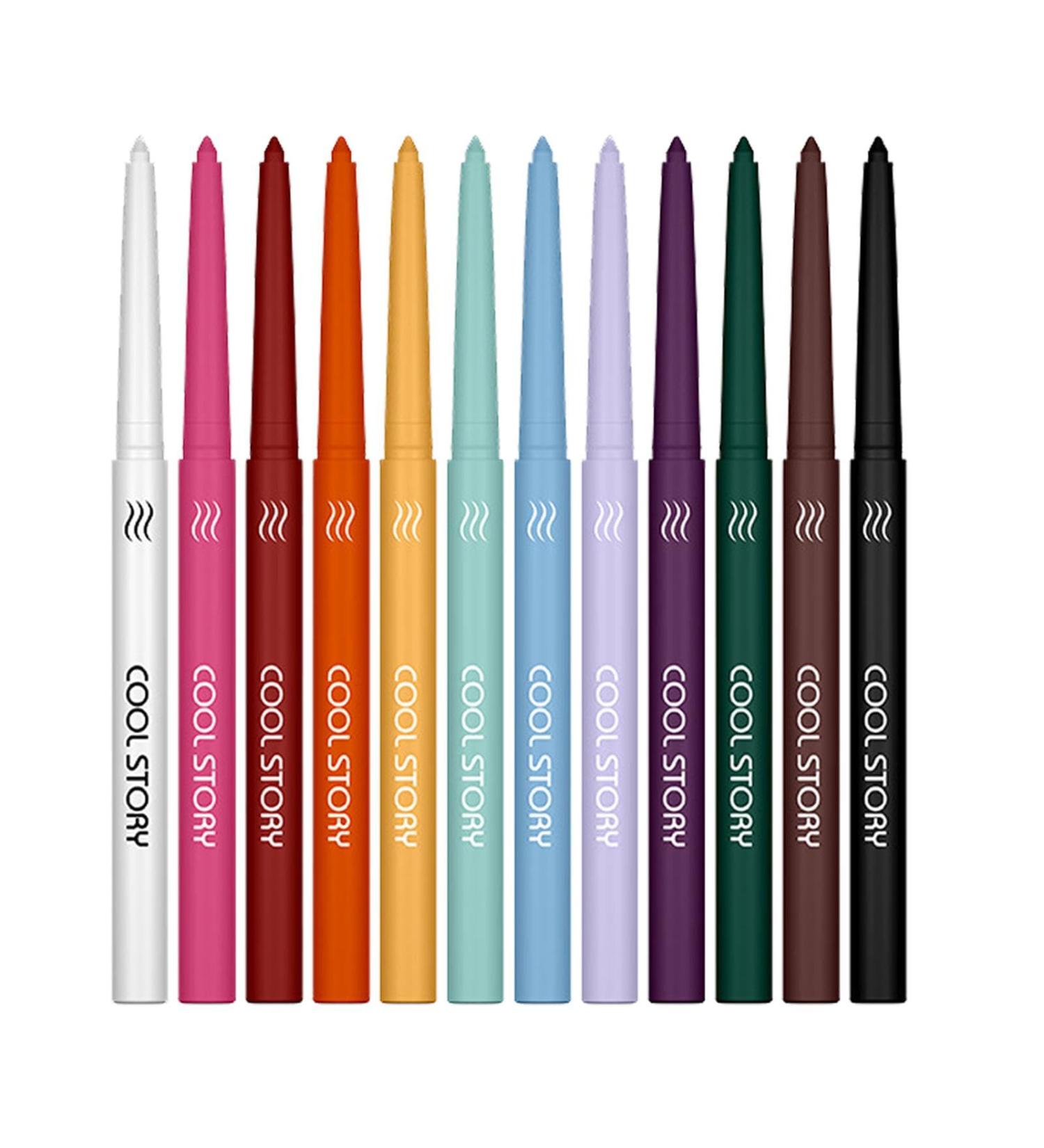 Colored Liquid Eye Liner - Waterproof Matte Liquid Eye Liner Matte Eyeshadow Highlight Pen Rainbow Eye Liner Soft Crayon Eye Shadow Set for Halloween Festival Makeup - Buy Online on GoSupps.com