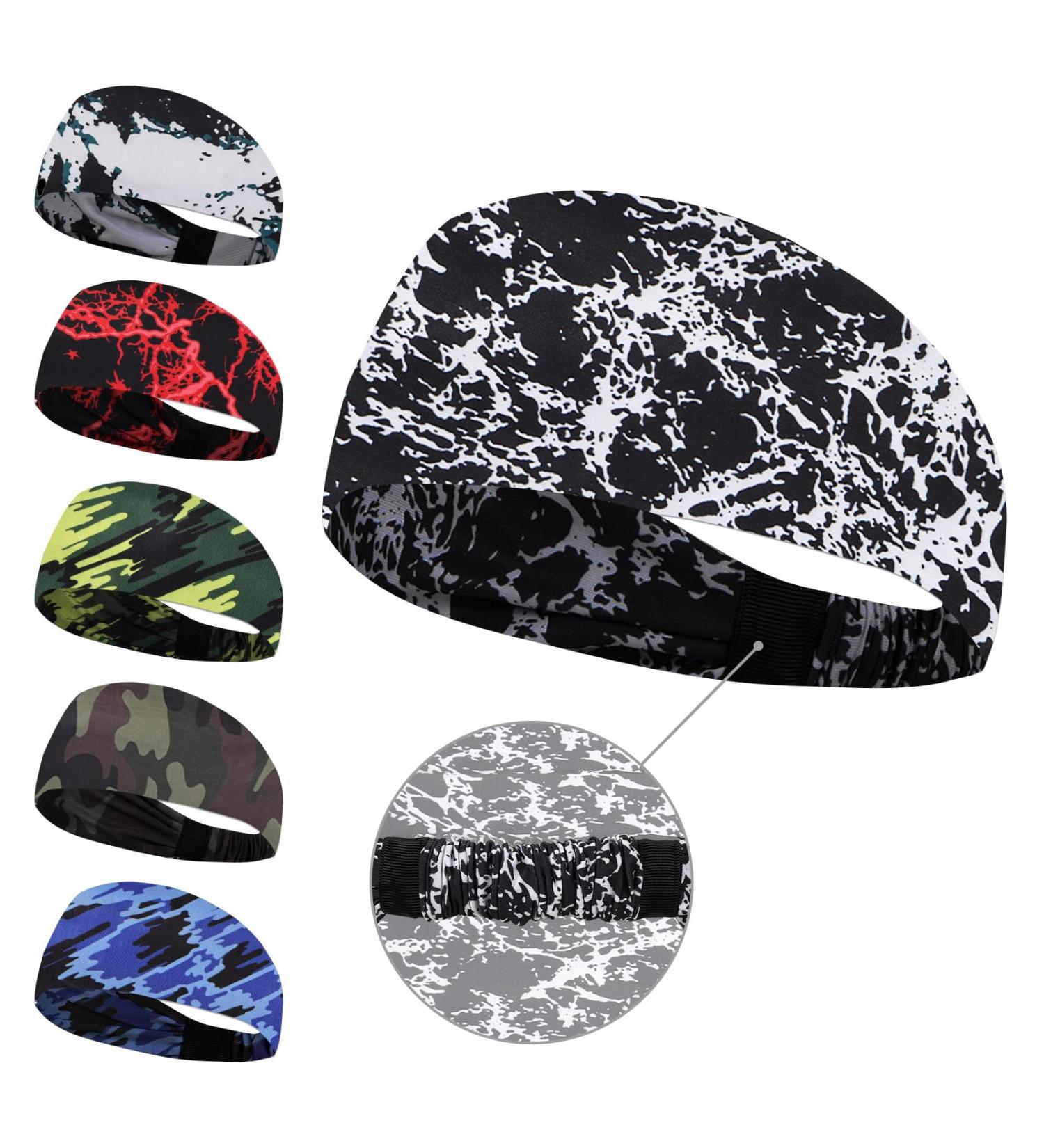 Buy Wufanc Sport Hair Band Set - 6 Moisture-Absorbing Breathable Headbands for Men & Women - Perfect for Yoga Running Football Basketball - Buy Online on GoSupps.com