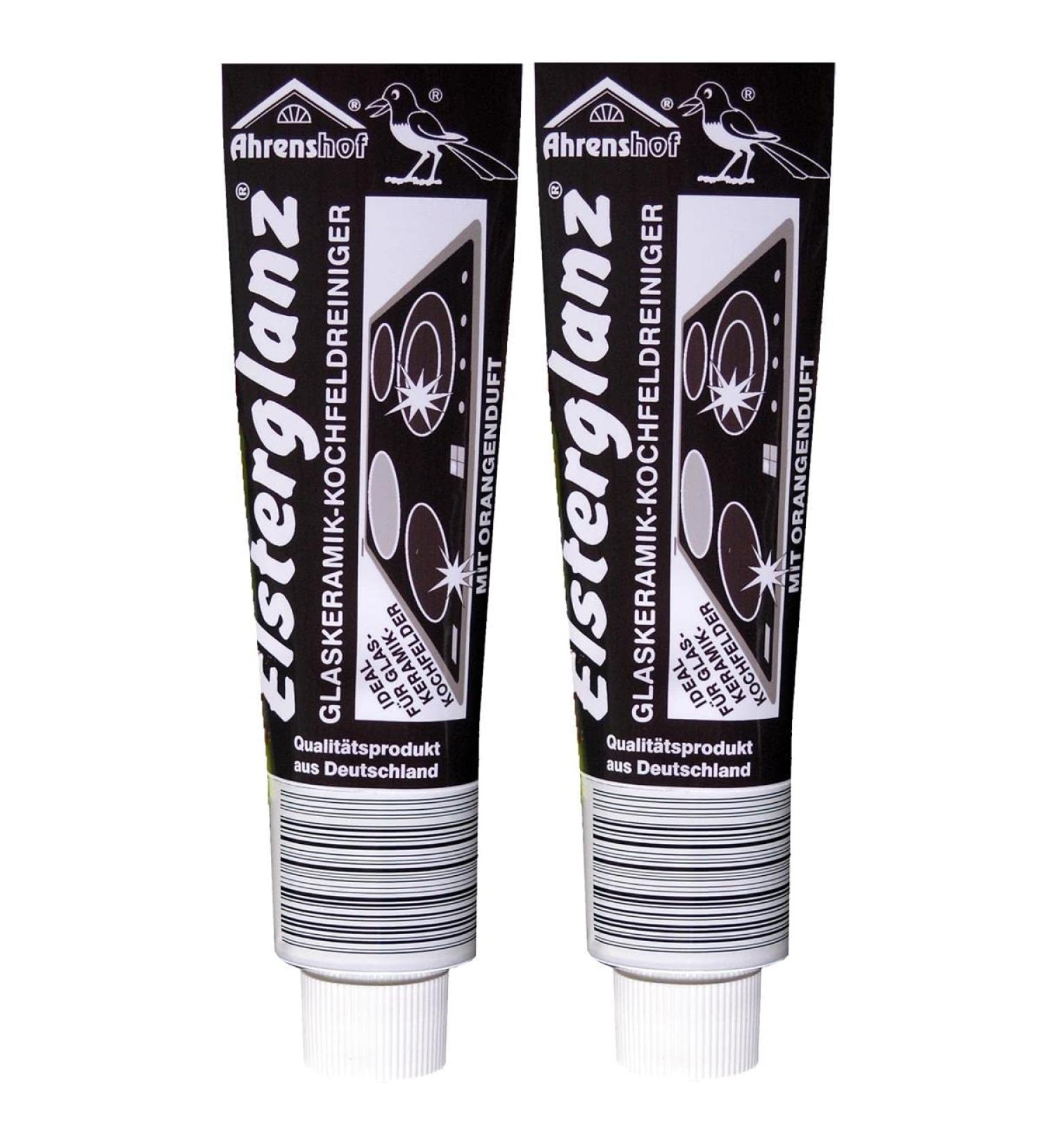 Elsterglanz glass ceramic hob cleaner - 2 maxi tubes of 150ml each