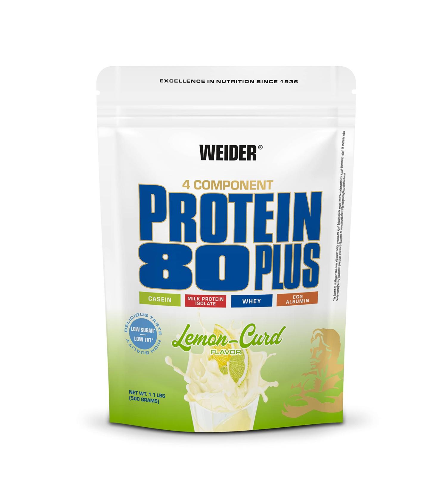 Weider - Protein 80 Plus - Poudre de Prot ine 4 Composants - Teneur lev e en Prot ines avec 80% de Prot ines - Shakes Cr meux avec Calcium & Vitamine B6-500g - Citrus-Quark 500 g (Lot de 1) Citrus-quark - Buy Online on GoSupps.com