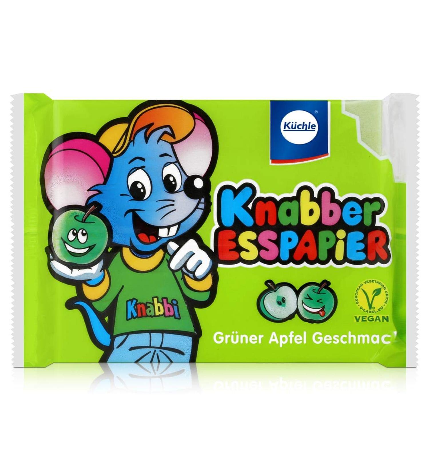 K chle Nibbles Edible Paper Green Green Apple Flavour 25g Wafers