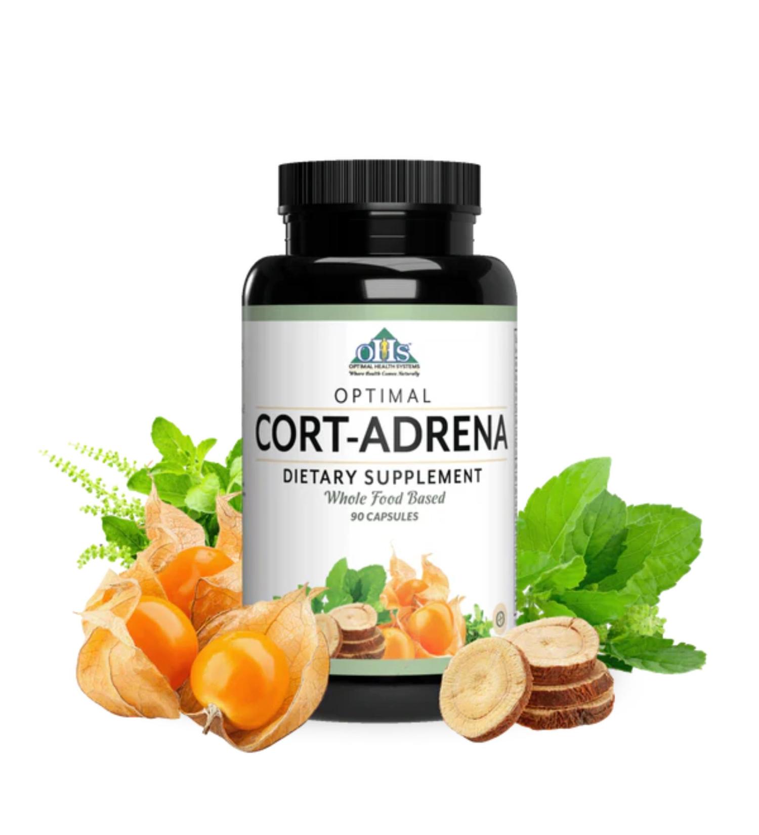 Optimal Cort-Adrena Boost Stress Formula 90 Capsules. Cortisol Reducing Formula.