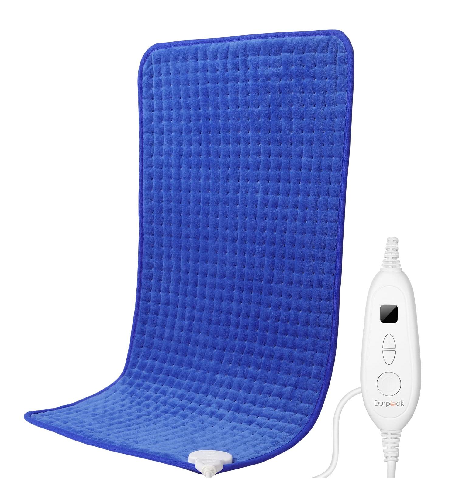 Durpeak Extra Large Heating Pad for Back Pain Relief - Moist Heat Therapy for Shoulders, Neck, Cramps & Arthritis - 17 x 33 - Sapphire Blue - Buy Online on GoSupps.com