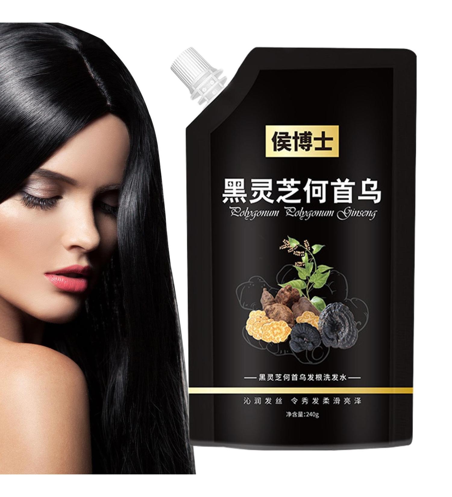  PUCHEN Multiflorum - 240ml He Shou Wu Shampoo Grey Reverse Shampoo | Shampoo for Dark Hair for Natural Deep Cleansing Reverse Grey Hair for - Buy Online on GoSupps.com
