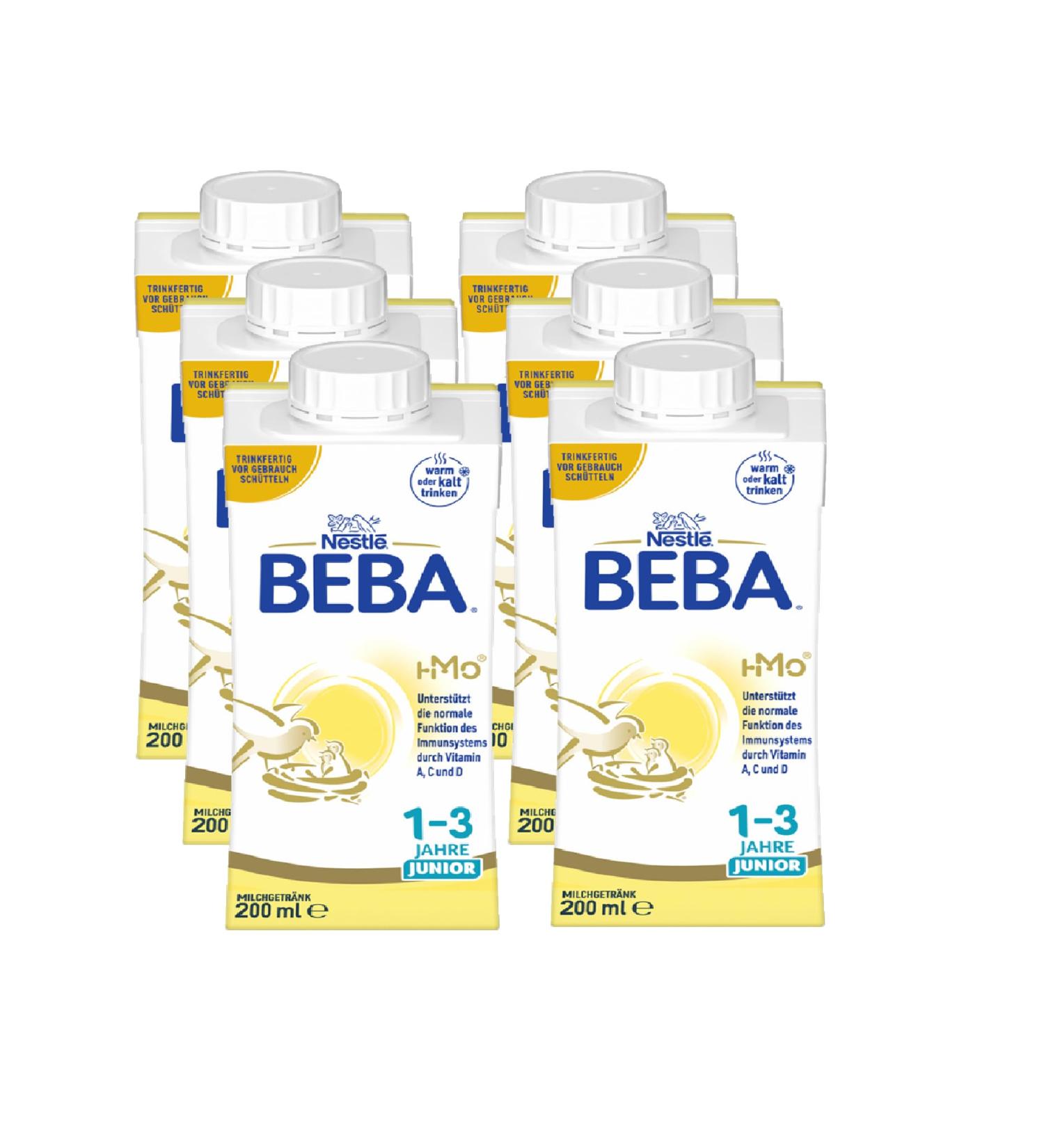Nestl Beba Junior Milk Drink - Ready-to-Drink for 1+ Year Kids 6 Pack (6 x 200ml) - International Shipping Available - Buy Online on GoSupps.com