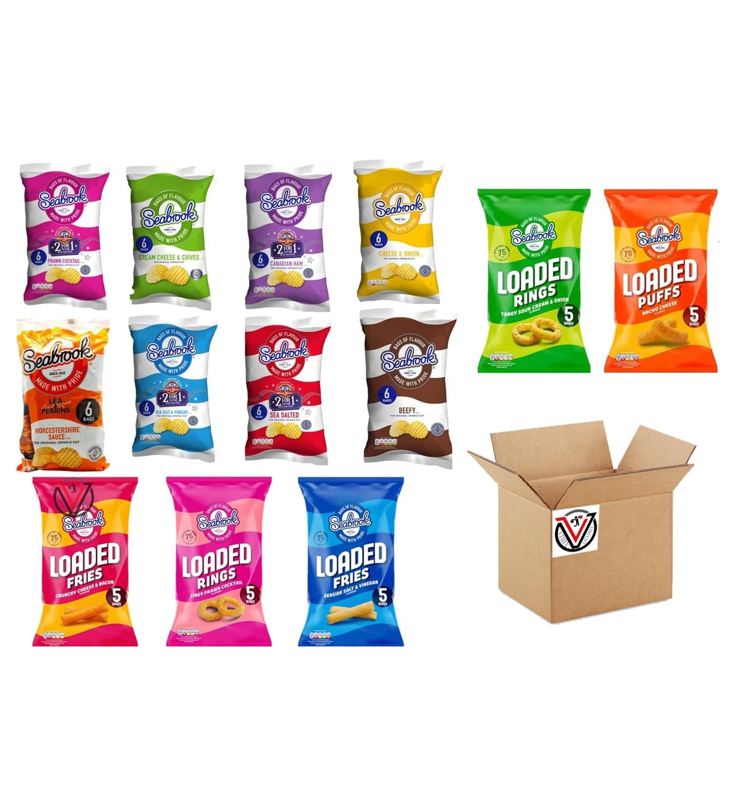 Seabrook 6 bags crisps & 5 bags Loaded Crisp Random Mixed Bags - We Will Send Random Mixed Packs | VIMIX (10 Mixed)