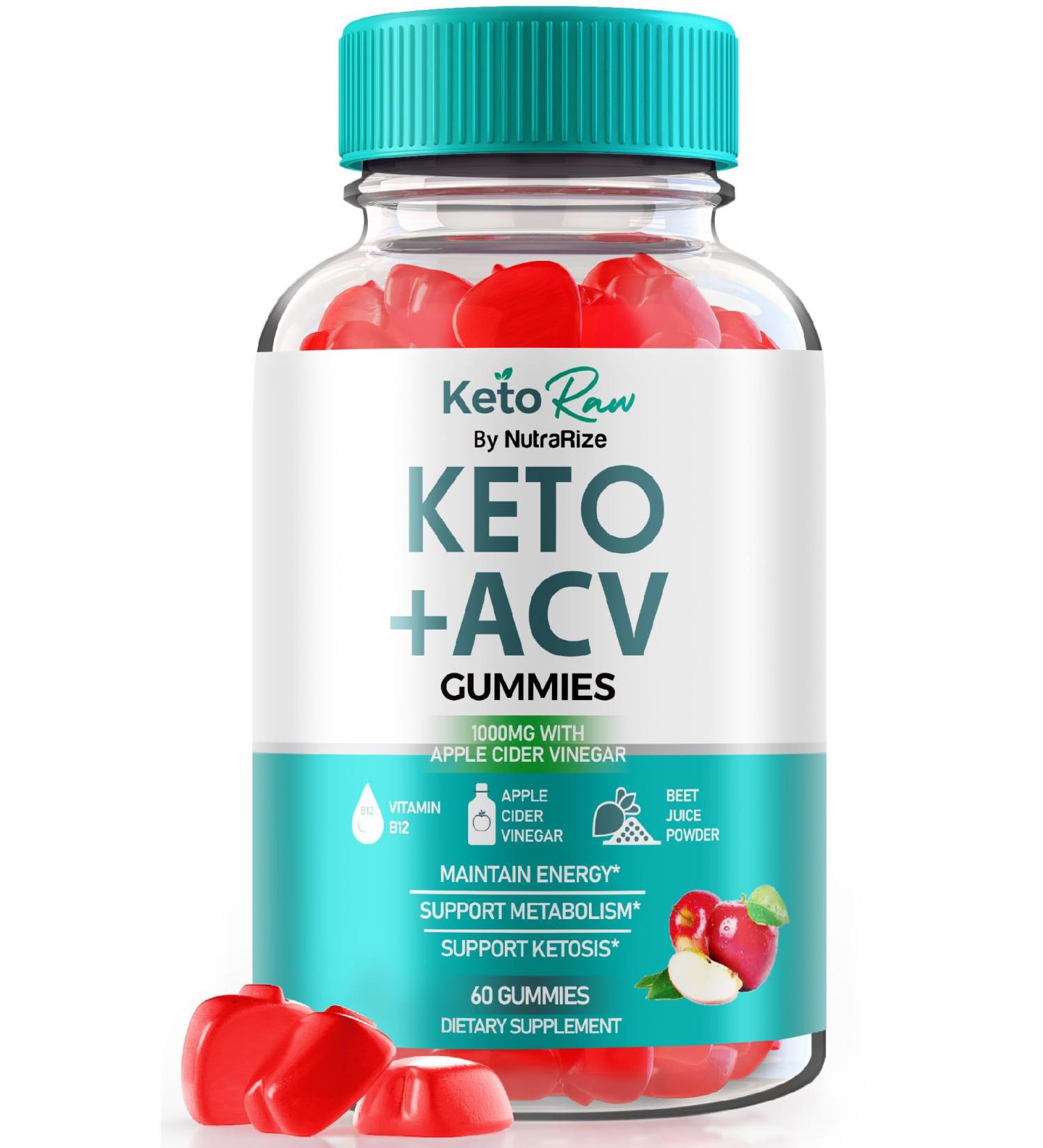 Keto Raw ACV Gummies - All Natural Apple Cider Vinegar Supplement | Advanced Formula for Keto Diet | 60 Gummies | Official Reviews - Buy Online on GoSupps.com