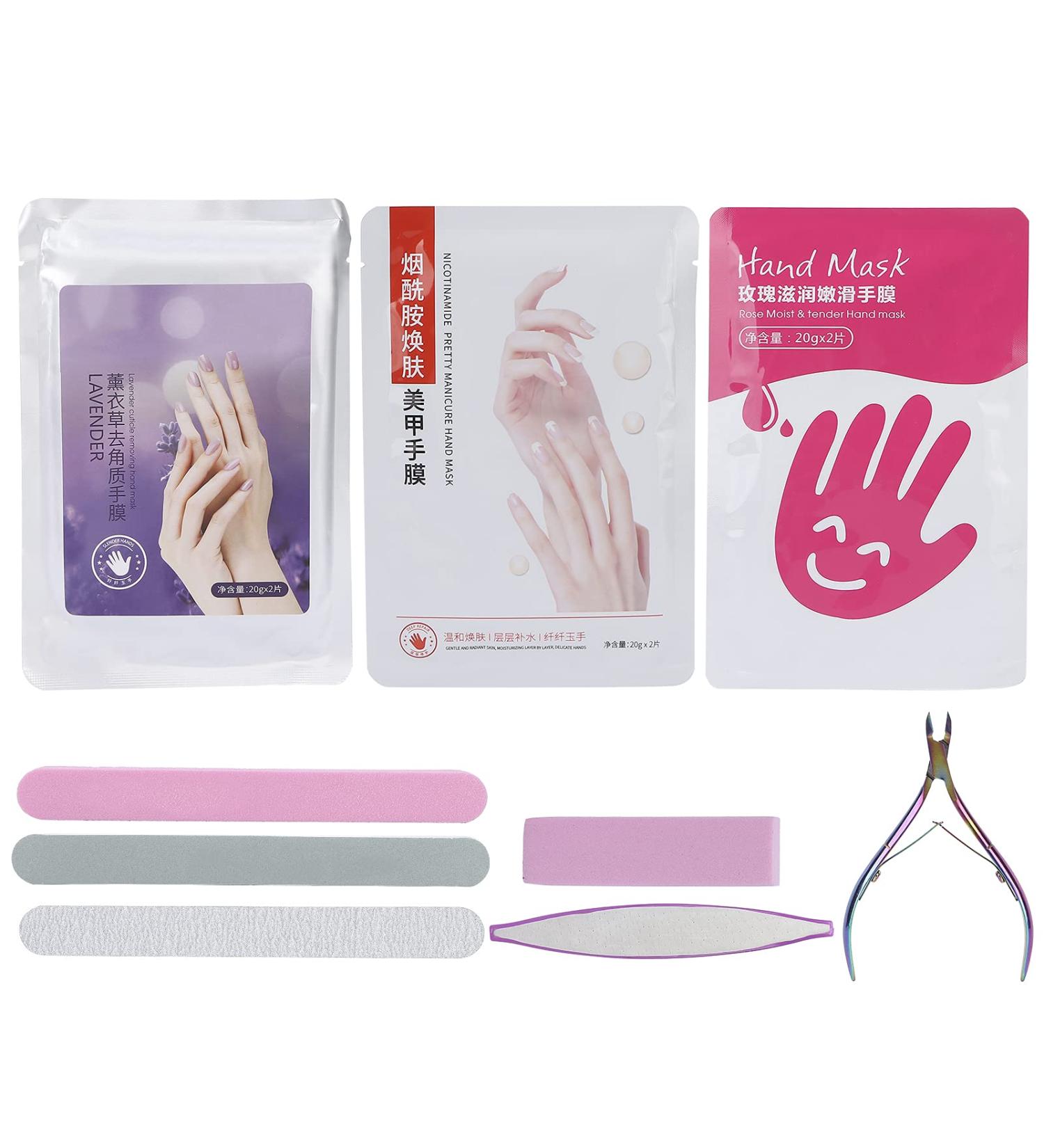 Top Nail Art Tool Set: 9-Part Skin Moisturizing Peeling Hand Mask & Tongs for Perfect Nails - International Shipping Available - Buy Online on GoSupps.com