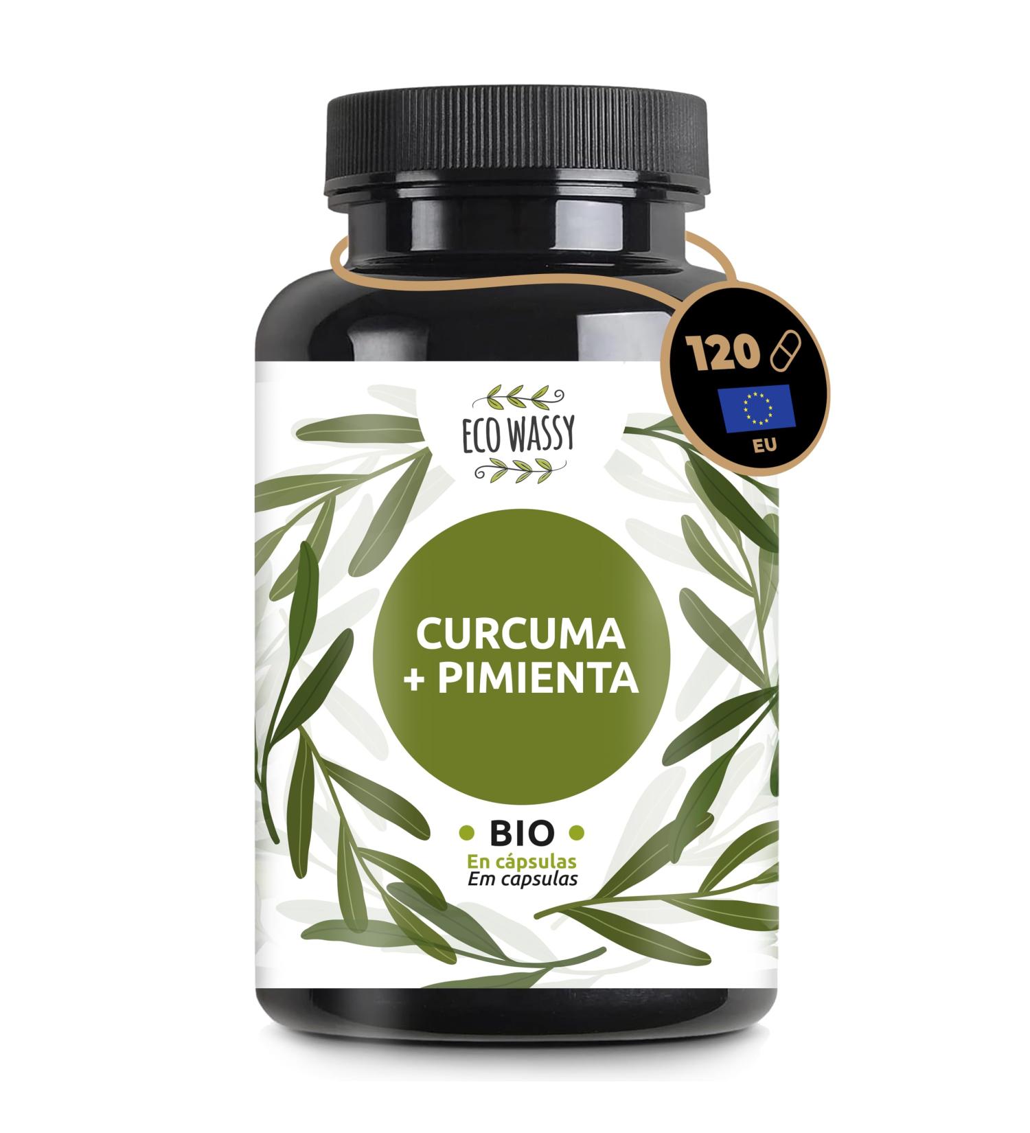 Turmeric and black pepper | 120 Capsules. Anti-inflammatory and natural antioxidant. High concentration BIO ingredients (Curcumin+Piperine) Natural No Additives Max Dose 1425 mg - Buy Online on GoSupps.com
