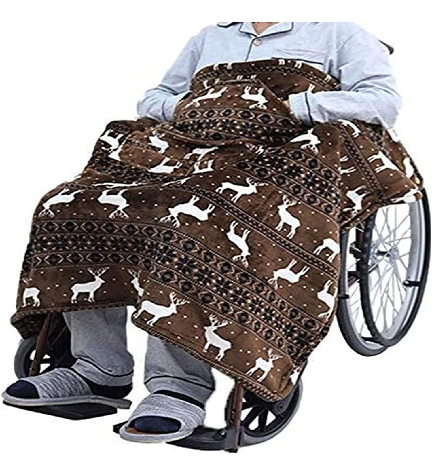 Winter Wheelchair Warmer Blanket Fleece-Lined Wheelchair Cosy Cover Legs Protection Cover Wheel Mobility Scooter Leg Warm Keep for Elderly Disabled - Buy Online on GoSupps.com