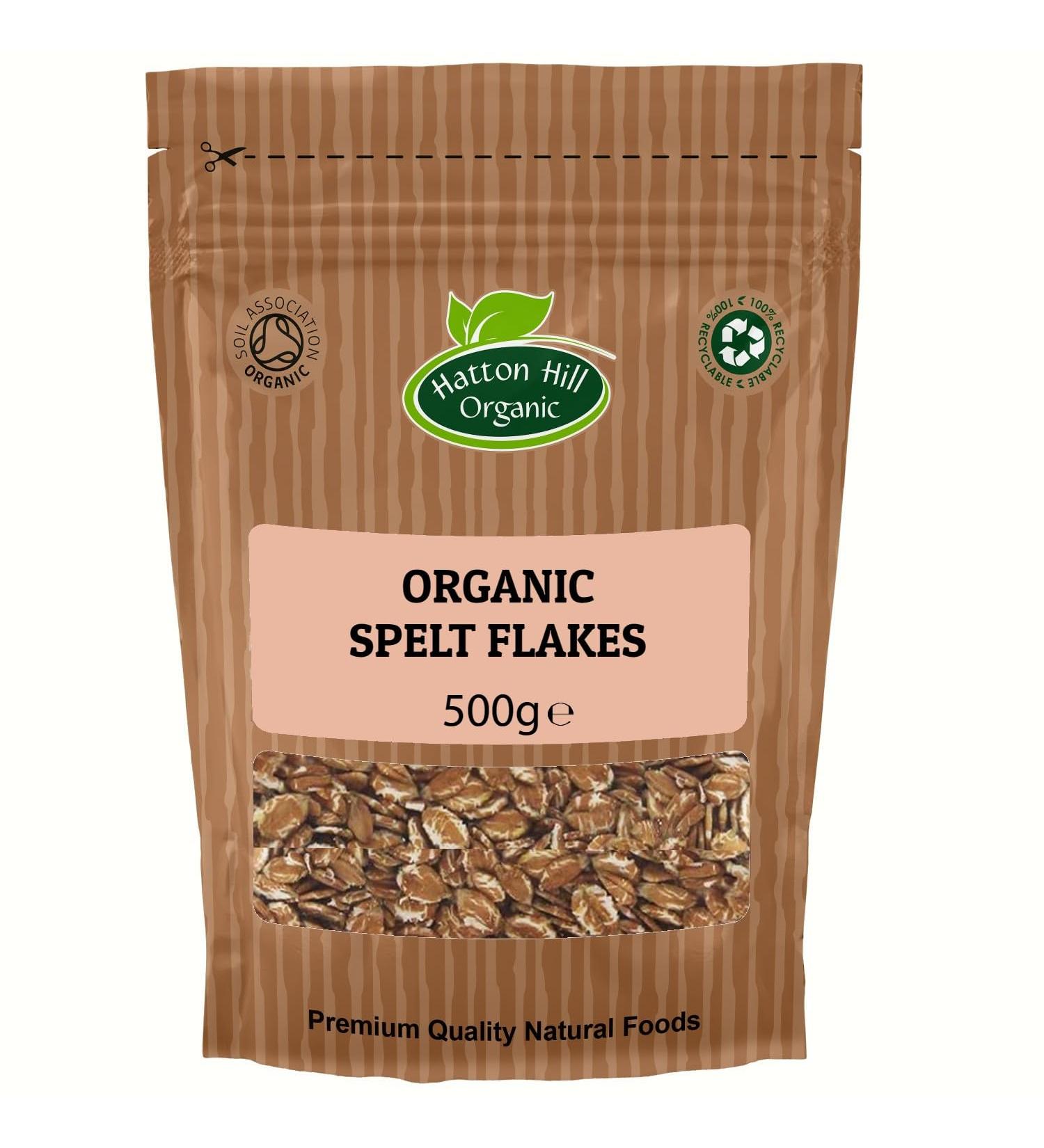 Organic Spelt Flakes 500g by Hatton Hill Organic
