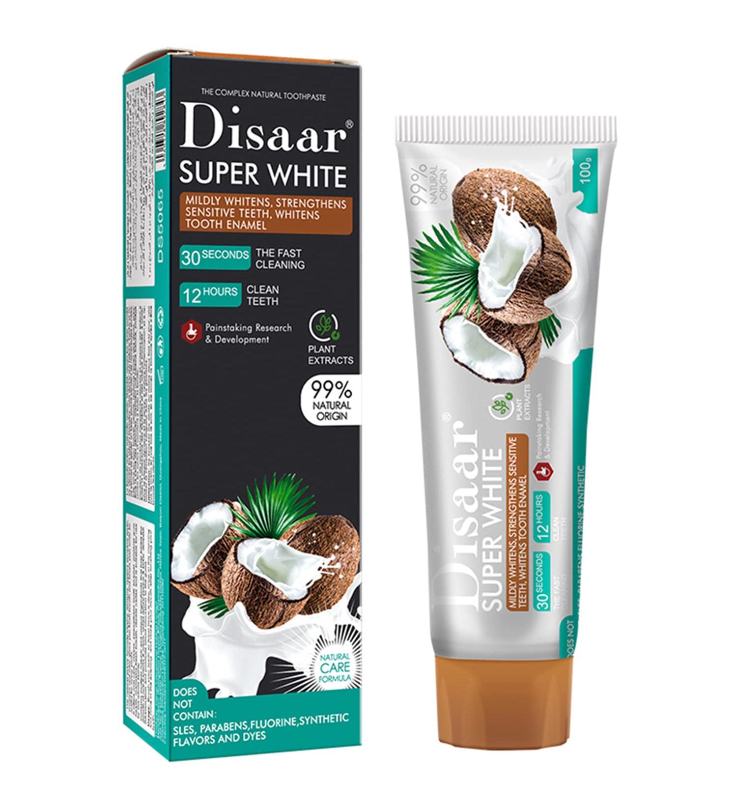 Super Whitening Coconut Papaya Menthol Toothpaste - Strengthens Sensitive Teeth & Enamel - Fast Cleaning 100g | International Shipping - Buy Online on GoSupps.com