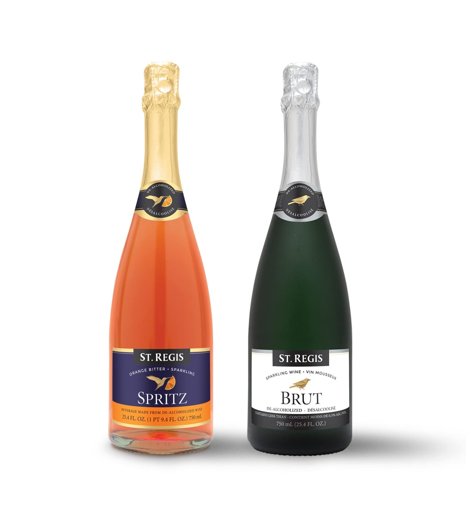 St. Regis Spritz & Brut 2 Pack 750 mL (2 x 750 mL Per Bottle) - Twice The Deal - Non Alcoholic Sparkling Wine - Low Carb and Low Sugar - Ideal Wedding Gifts - Enjoy Life and Flavorful Wine - Buy Online on GoSupps.com