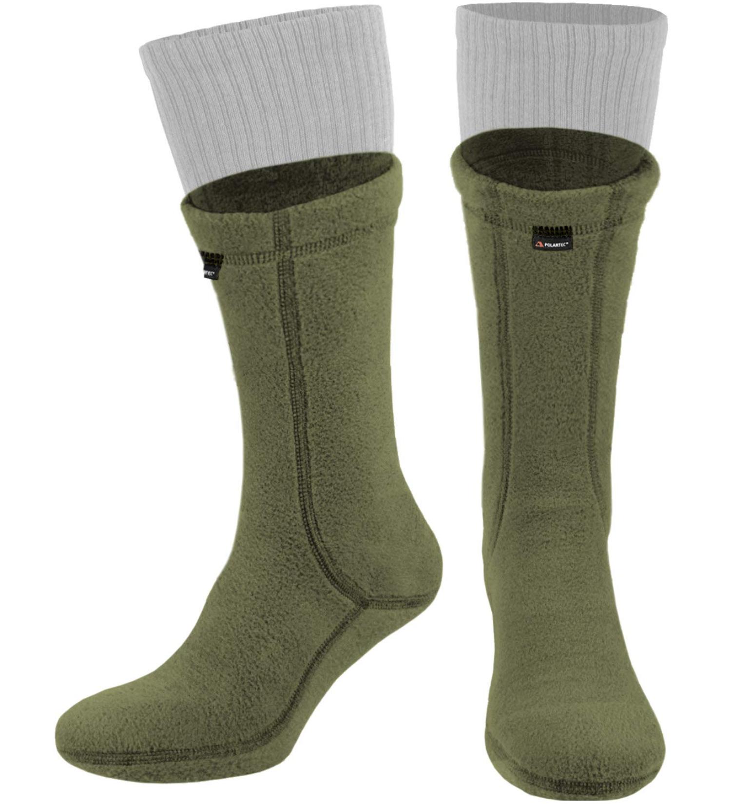 281Z Military Warm 8 Boot Liner Socks - Polartec Fleece Winter Socks (Olive Green) | X-Large - Buy Online on GoSupps.com