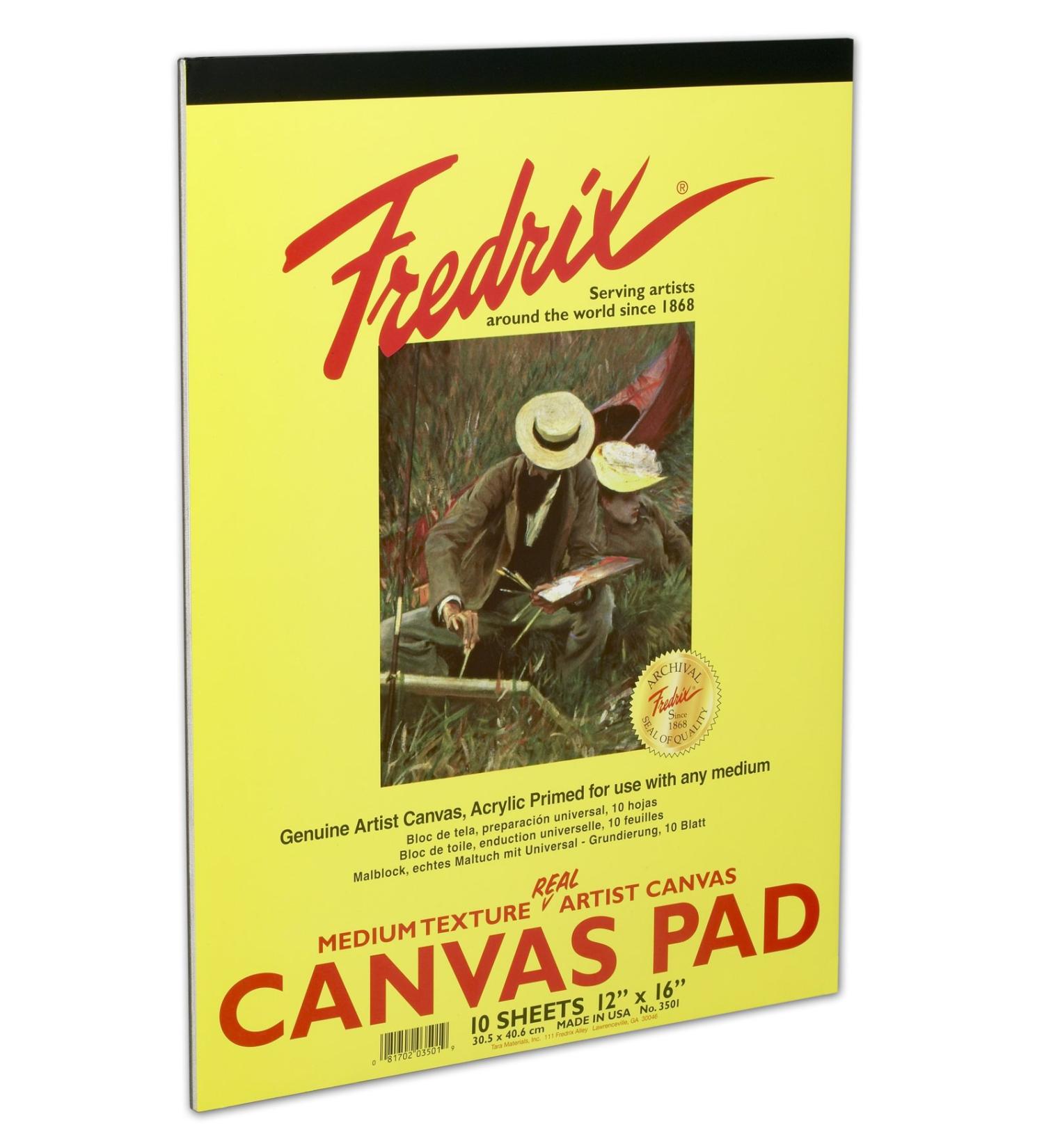 Fredrix 3501 Canvas Pads  12 by 16-Inch