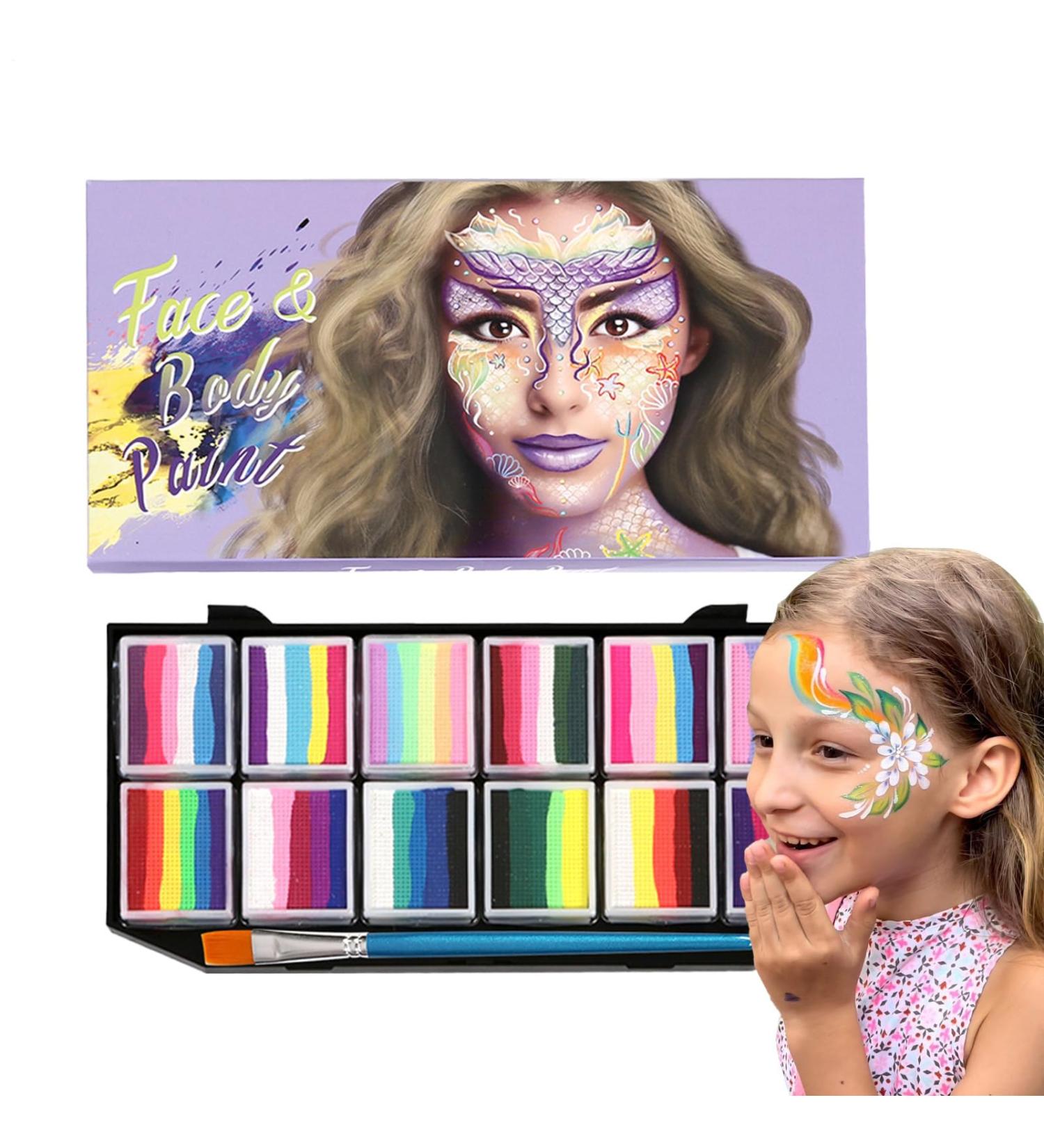 Face Palette - 251 g for Body Washable Makeup Suit with 12 Colours | for Face for and Adults Enhances Creative Expression So - Buy Online on GoSupps.com