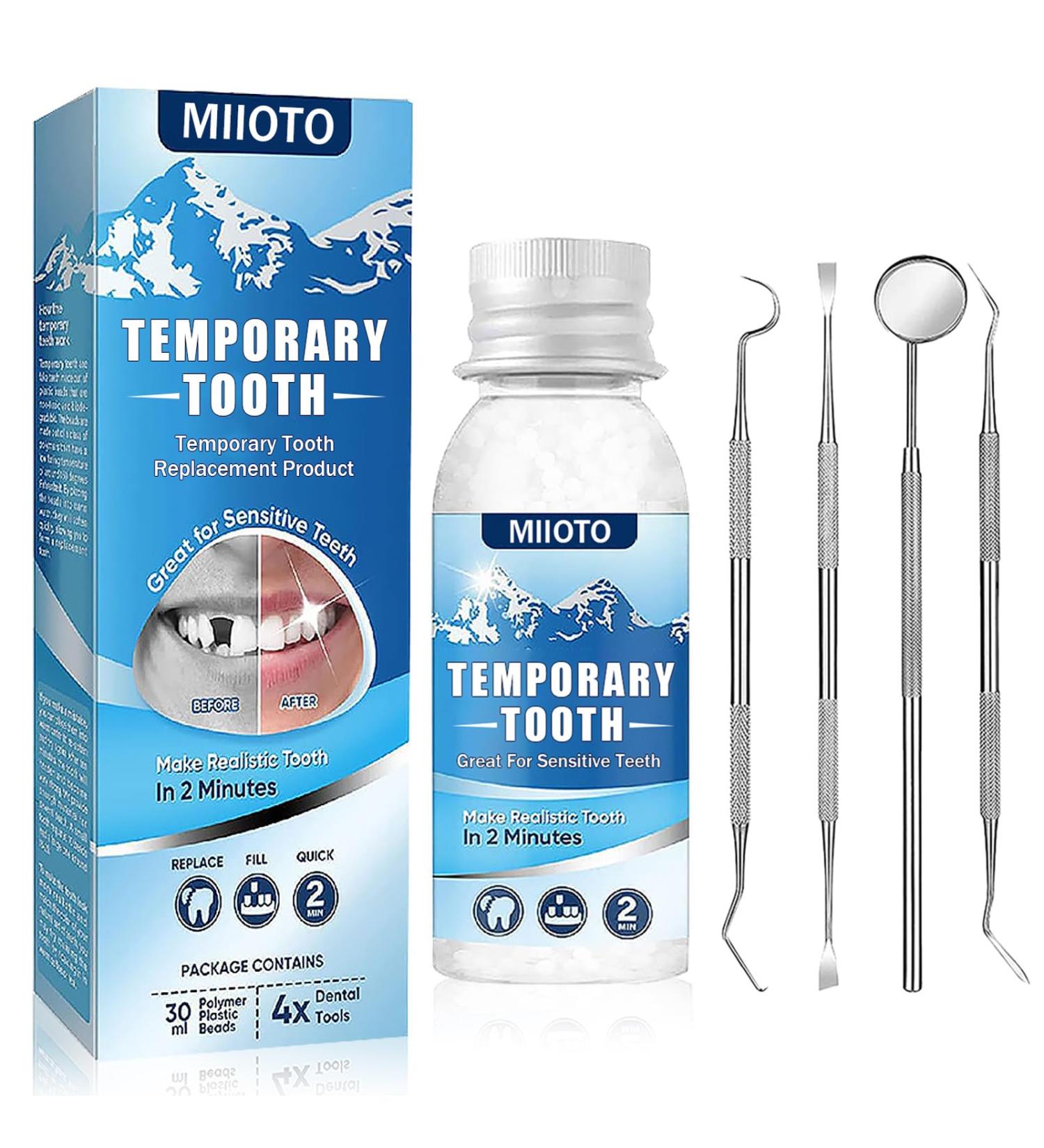 Moldable False Teeth | Temporary Tooth Repair Kit & Dental Repair Set for Missing & Broken Teeth Restoration - Buy Online on GoSupps.com