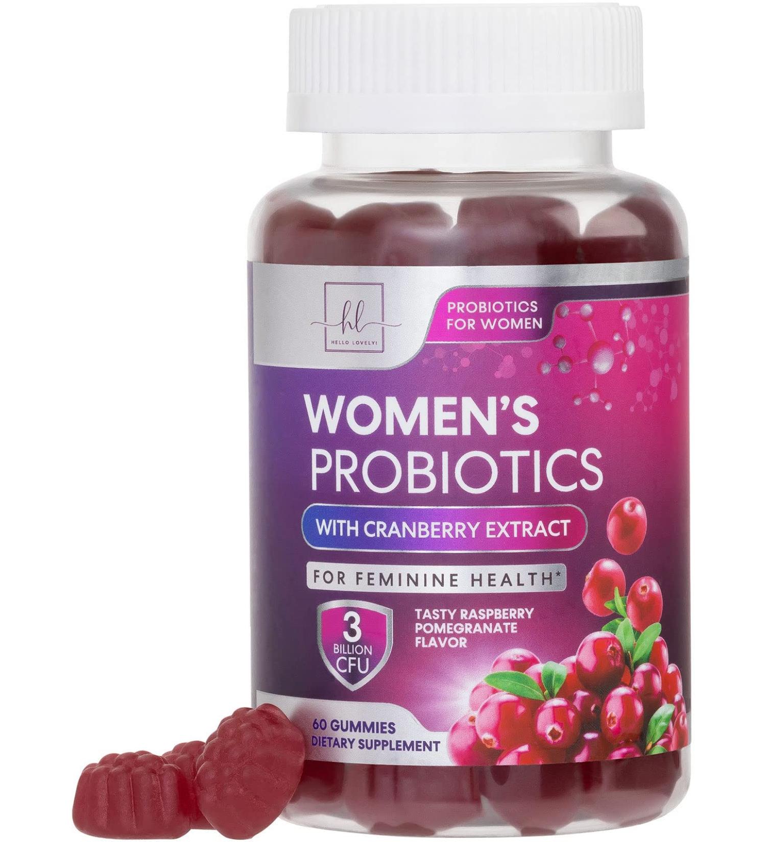 Women's Probiotic Gummies | Multi Billion CFU for Digestive, Vaginal & Immune Health | Vegan & Shelf Stable | Gluten & Dairy Free - 60 Gummies - Buy Online on GoSupps.com