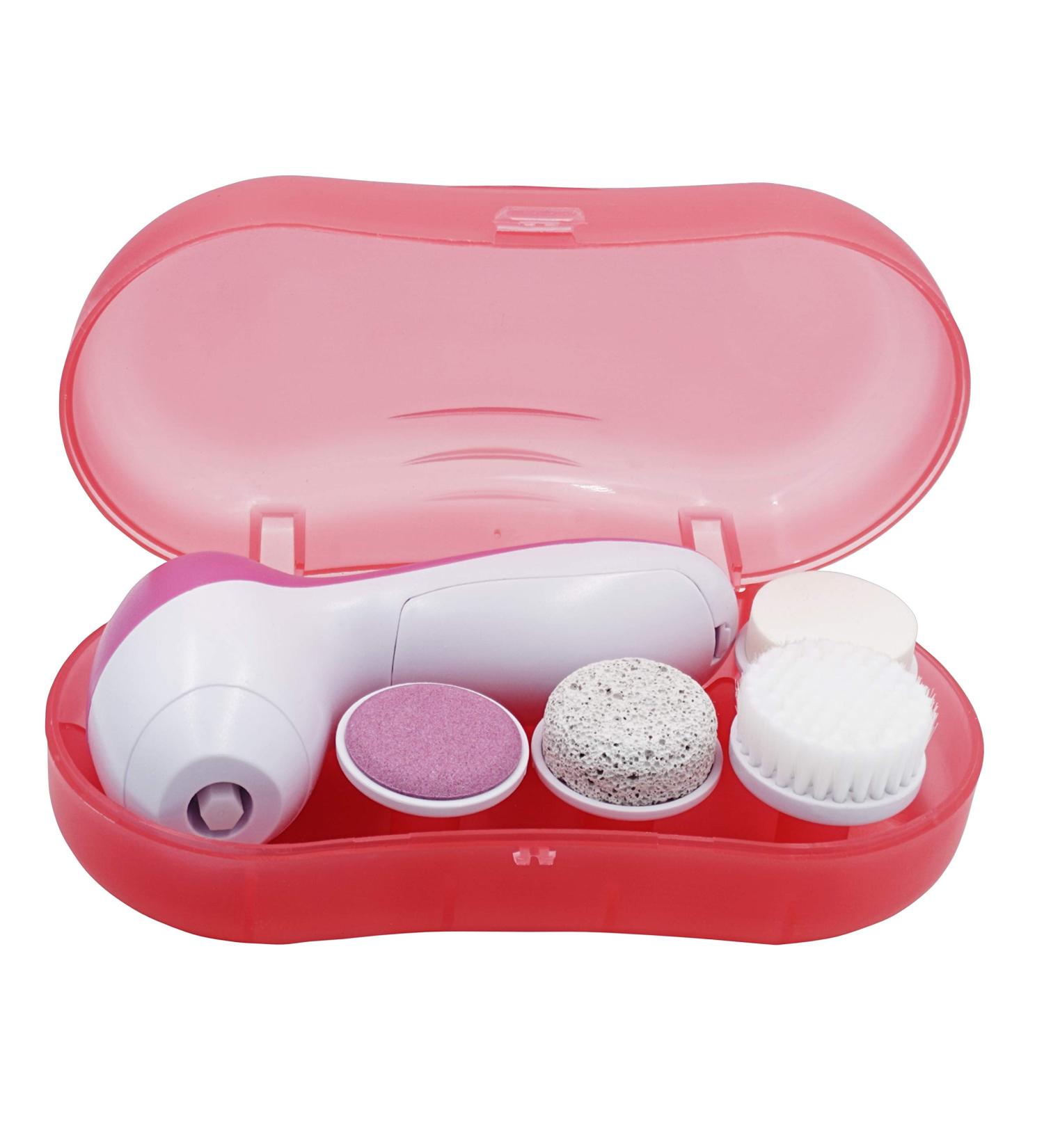 Automatic Face Brush & Electric Facial Scrubber Waterproof Silicone Exfoliator Tool for Deep Cleansing | Remove Blackheads & Dead Skin Complete Spa Experience with 4 Heads - Buy Online on GoSupps.com