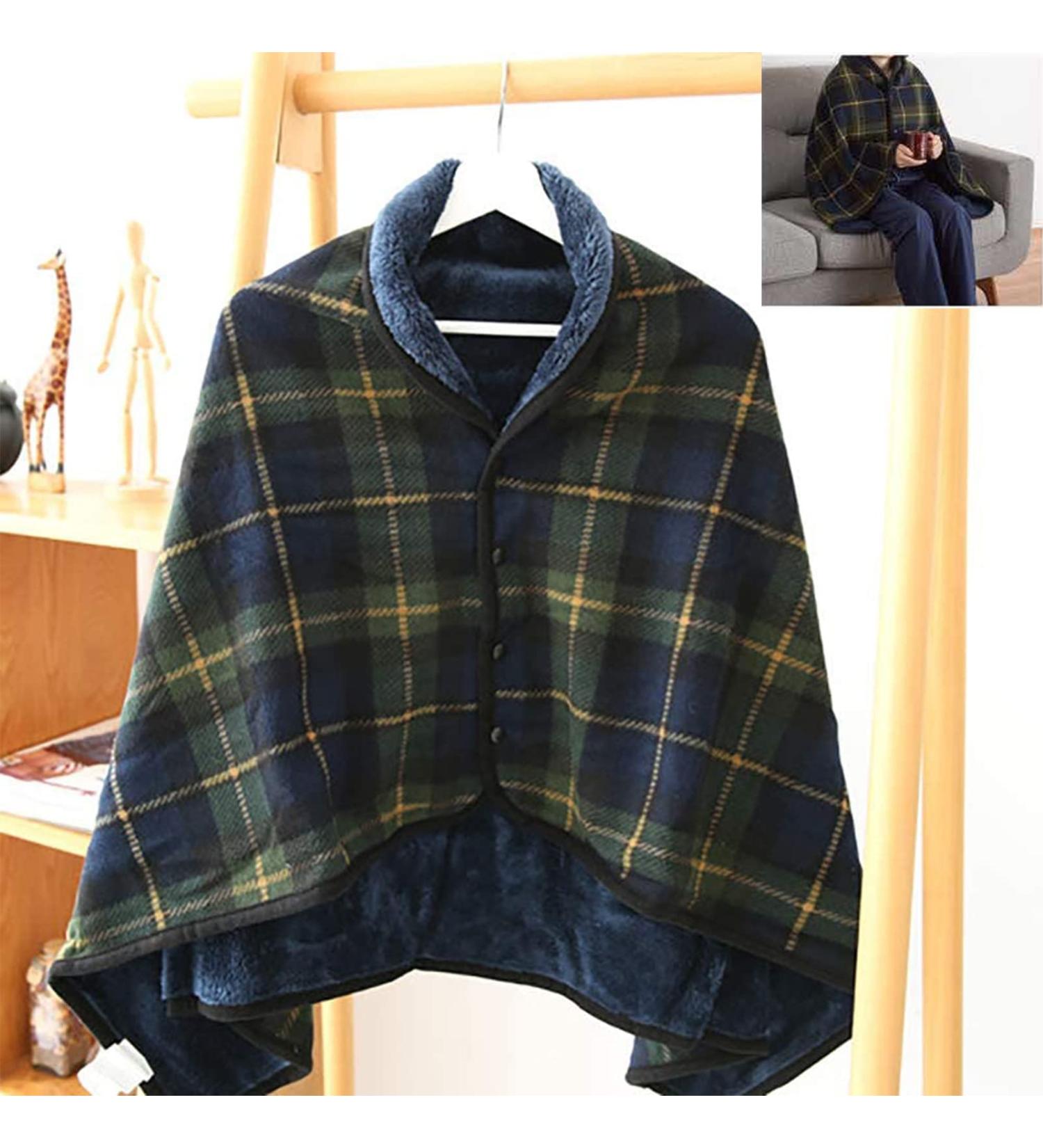 Double-Layer Extra Soft Super Warm Tartan Shawl Plush Throw Blanket Scarf Neck Shoulder Blanket Pad for Kids Teens Adults A 80*130cm - Buy Online on GoSupps.com