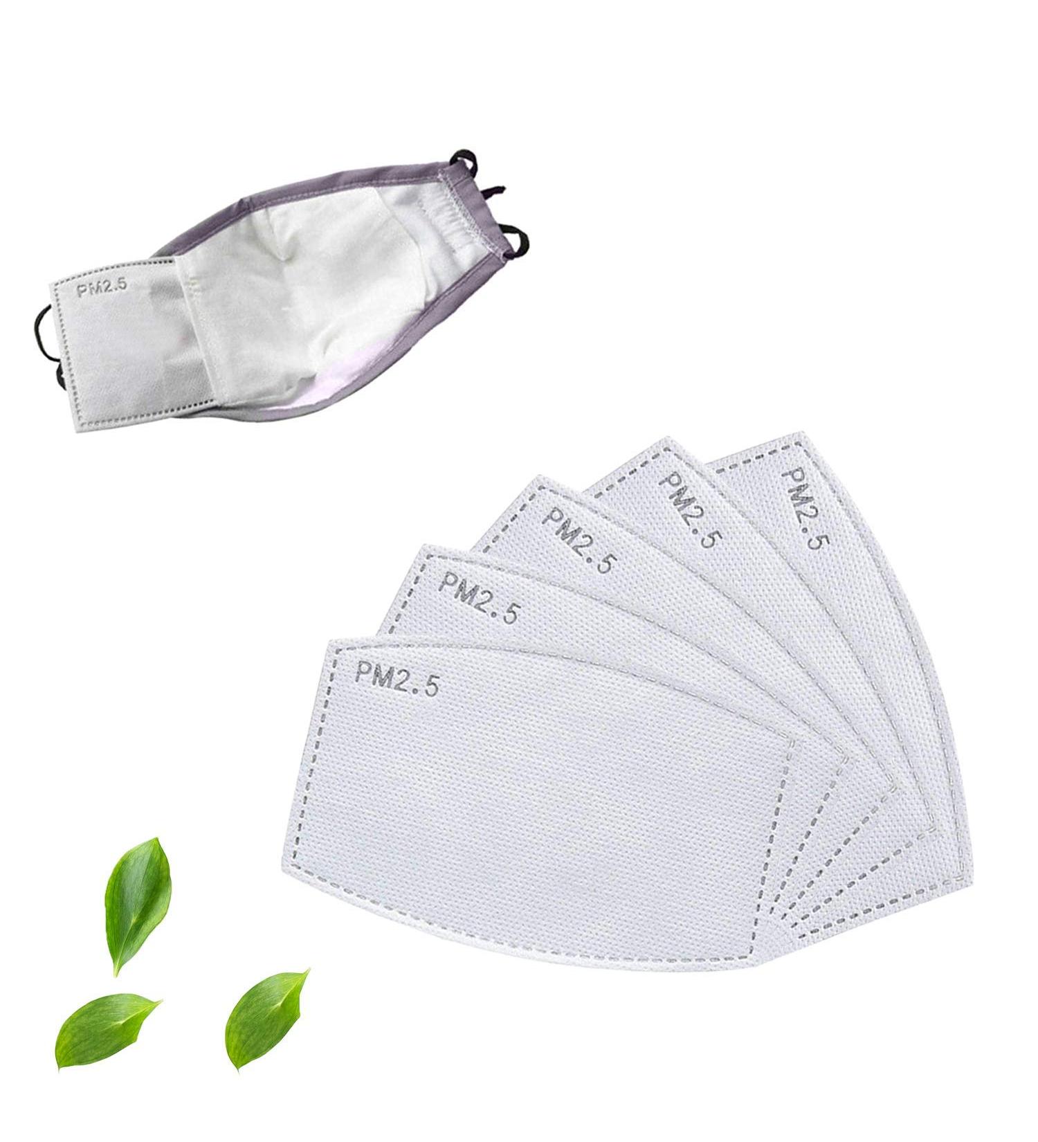 5pcs Activated Carbon Filter 5 Layers Anti Haze Dust Filters for Cotton Cover of Mouth Face Insert Replaceable Filters PM2.5 Filter Paper Protective for Outdoors - Buy Online on GoSupps.com