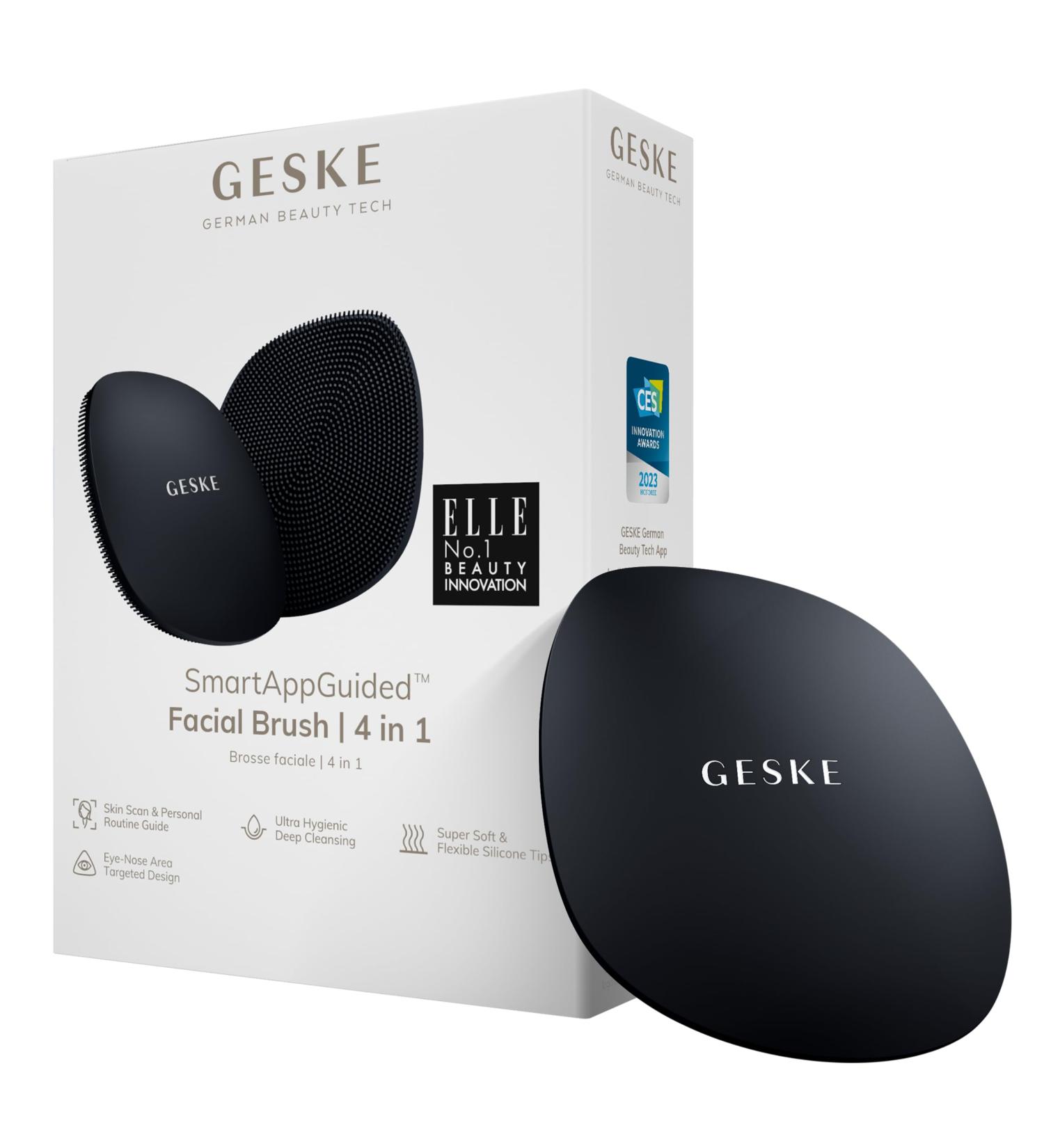 Geske SmartAppGuided 4-in-1 Silicone Facial Cleaning Brush | Professional Skin Care Device for Deep Cleansing - Buy Online on GoSupps.com