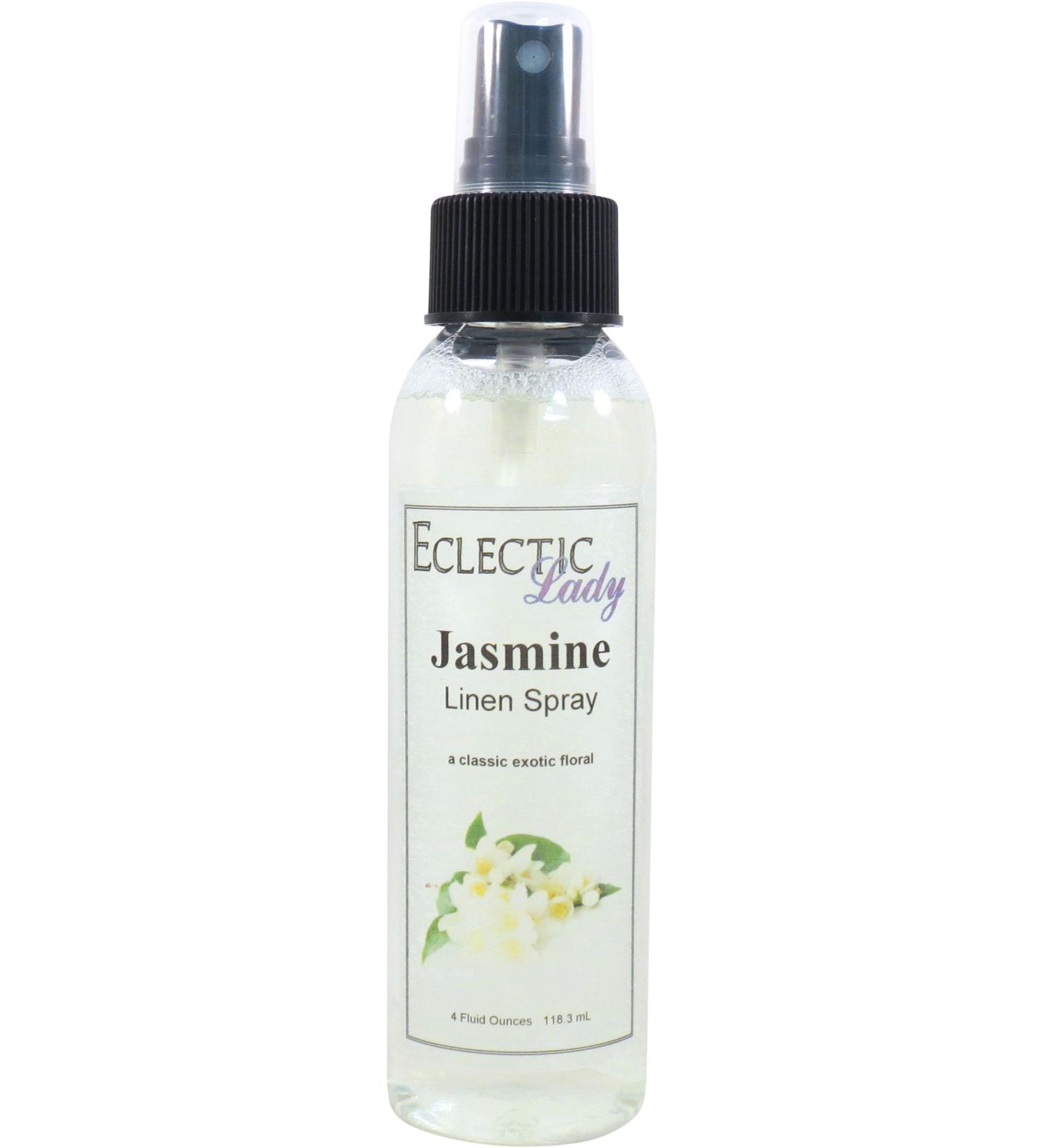 Jasmine Linen Spray 4 ounces - Eclectic Lady Sheet and Linen Spray - No Artificial Colors Parabens or Preservatives - Long-Lasting Scent for Bed Fabric & Pillow 4 Fluid Ounces - Buy Online on GoSupps.com