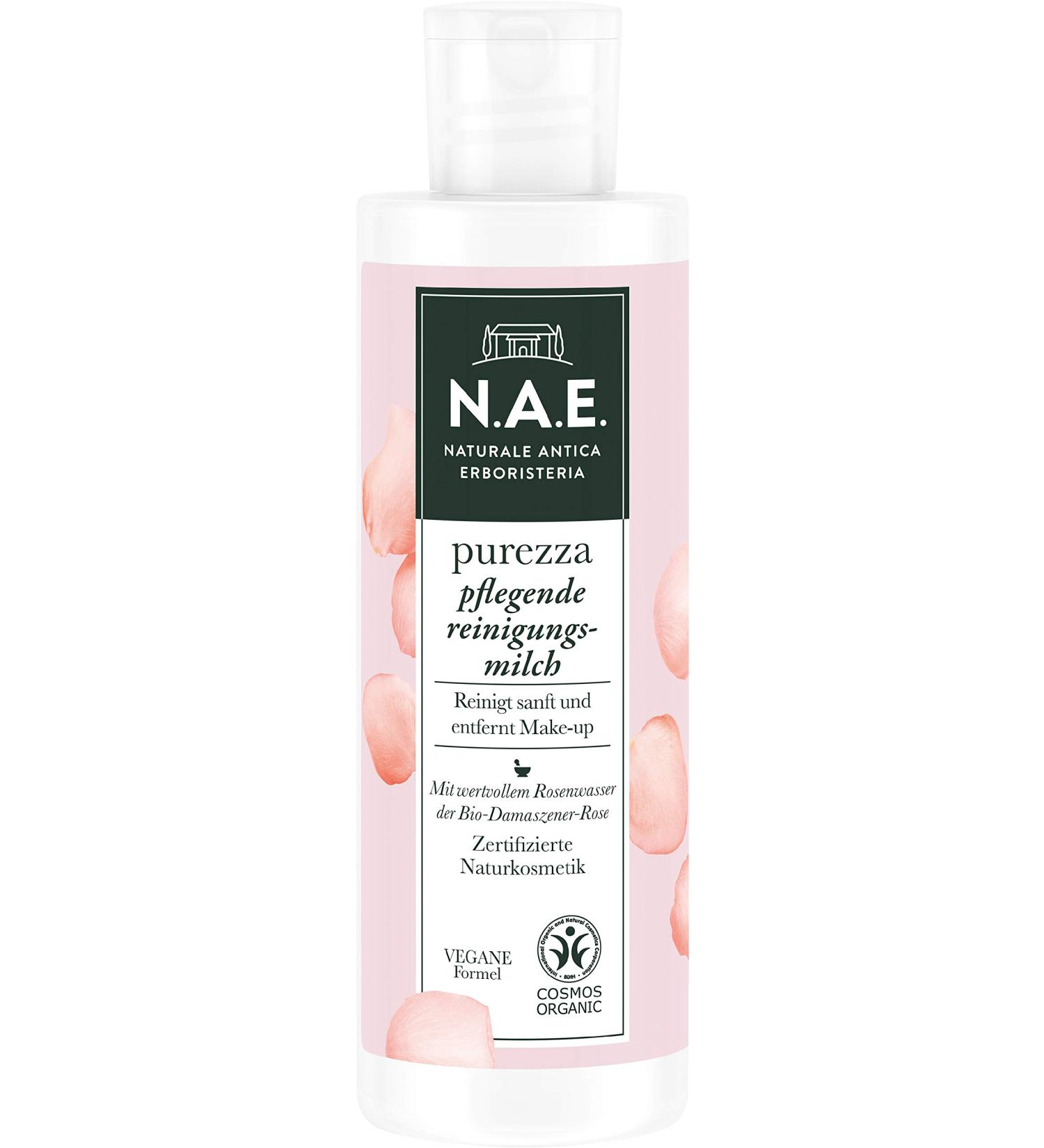 N.A.E. Naturale Antica Erboristeria purezza Nourishing Cleansing Milk COSMOS Organic Certified and Vegan Formula 1 Pack (1 x 200 ml)