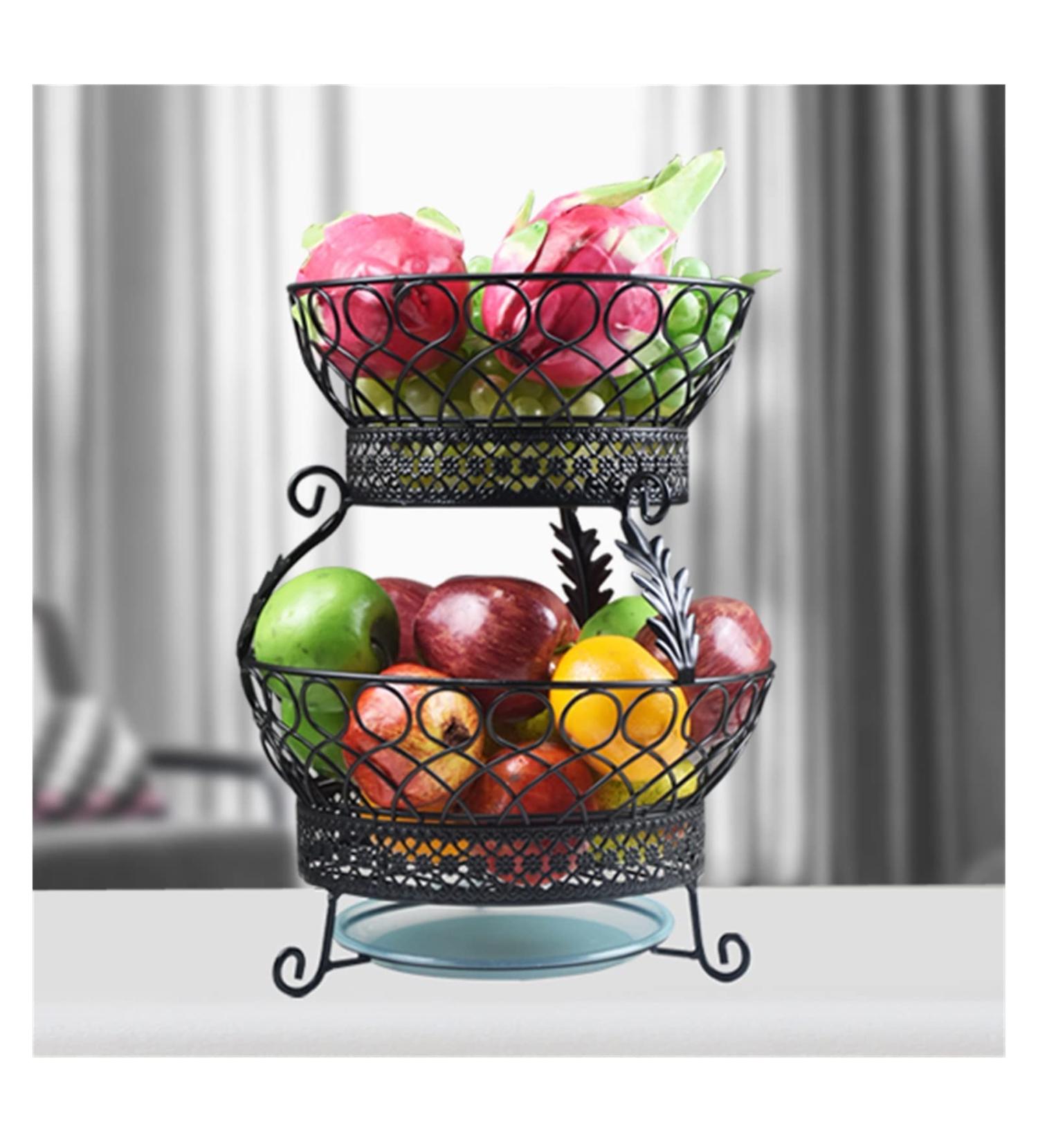 Fruit Bowl Fruit Basket Fruit Bowl 2 Tier Fruit Basket for Kitchen Fruit Bowl for Kitchen Counter Kitchen Accessories (Color : A) - Buy Online on GoSupps.com